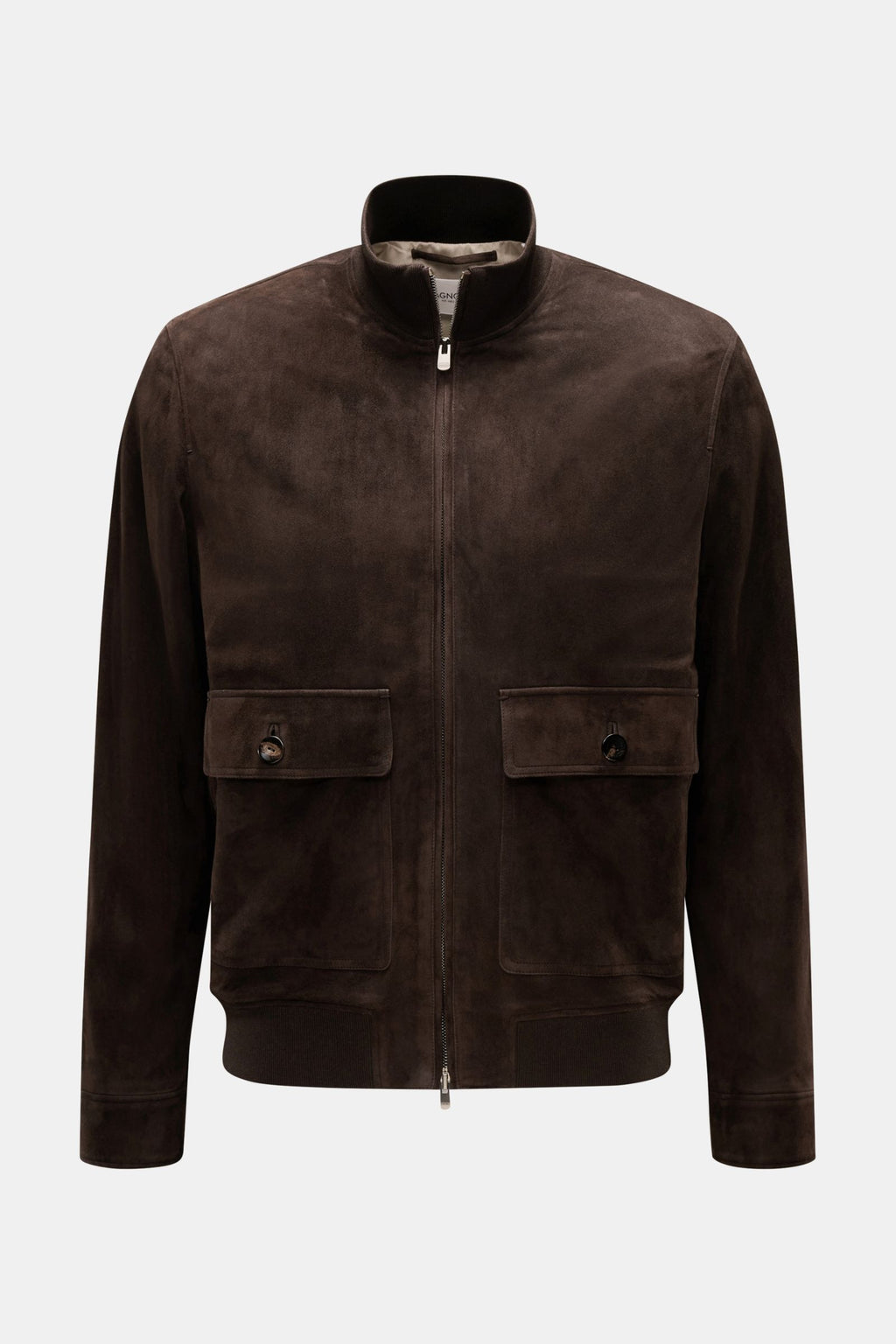 Agnona Suede blouson - dark brown