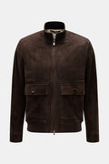 Agnona Suede blouson - dark brown