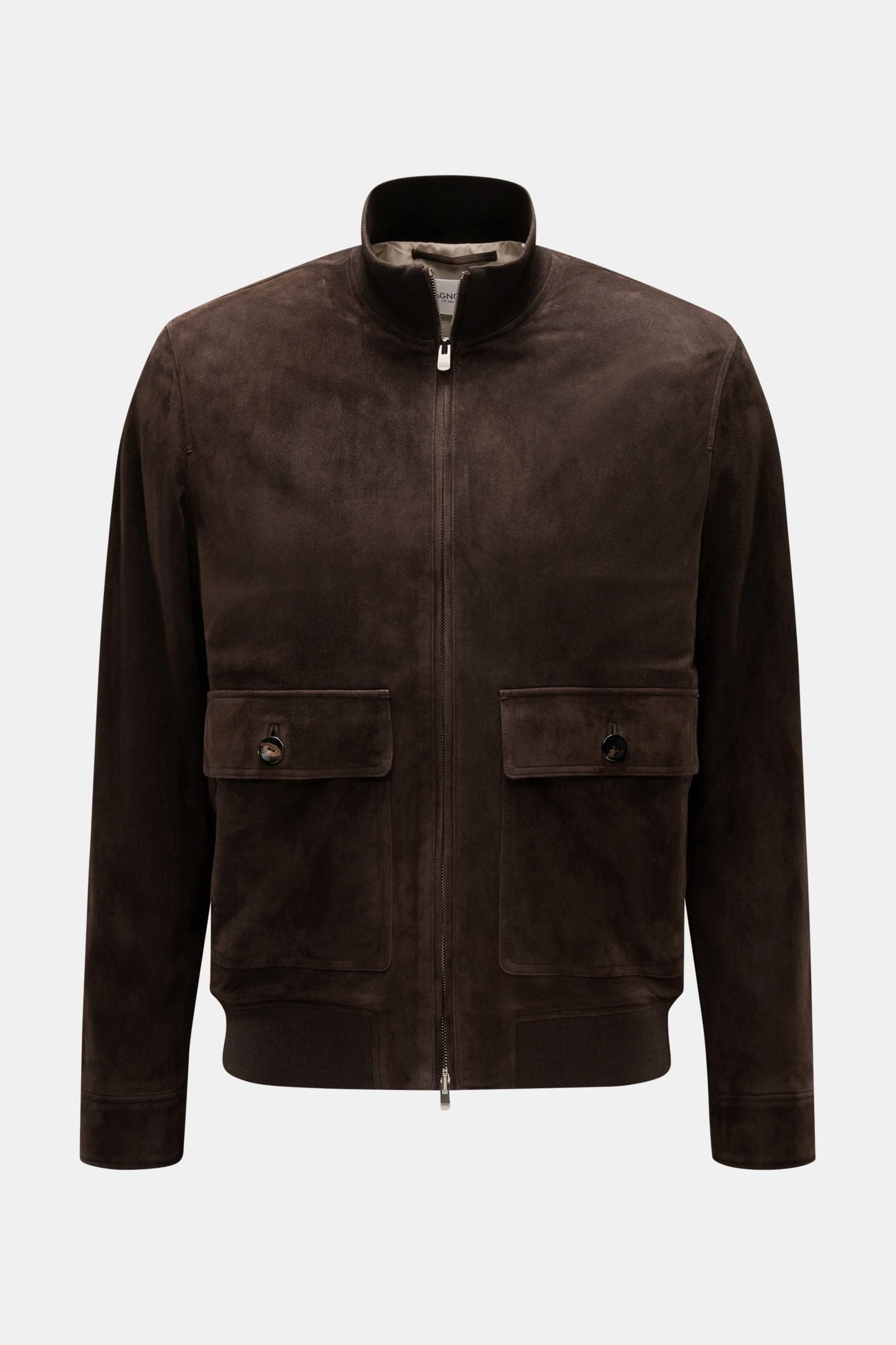 Agnona Suede blouson - dark brown