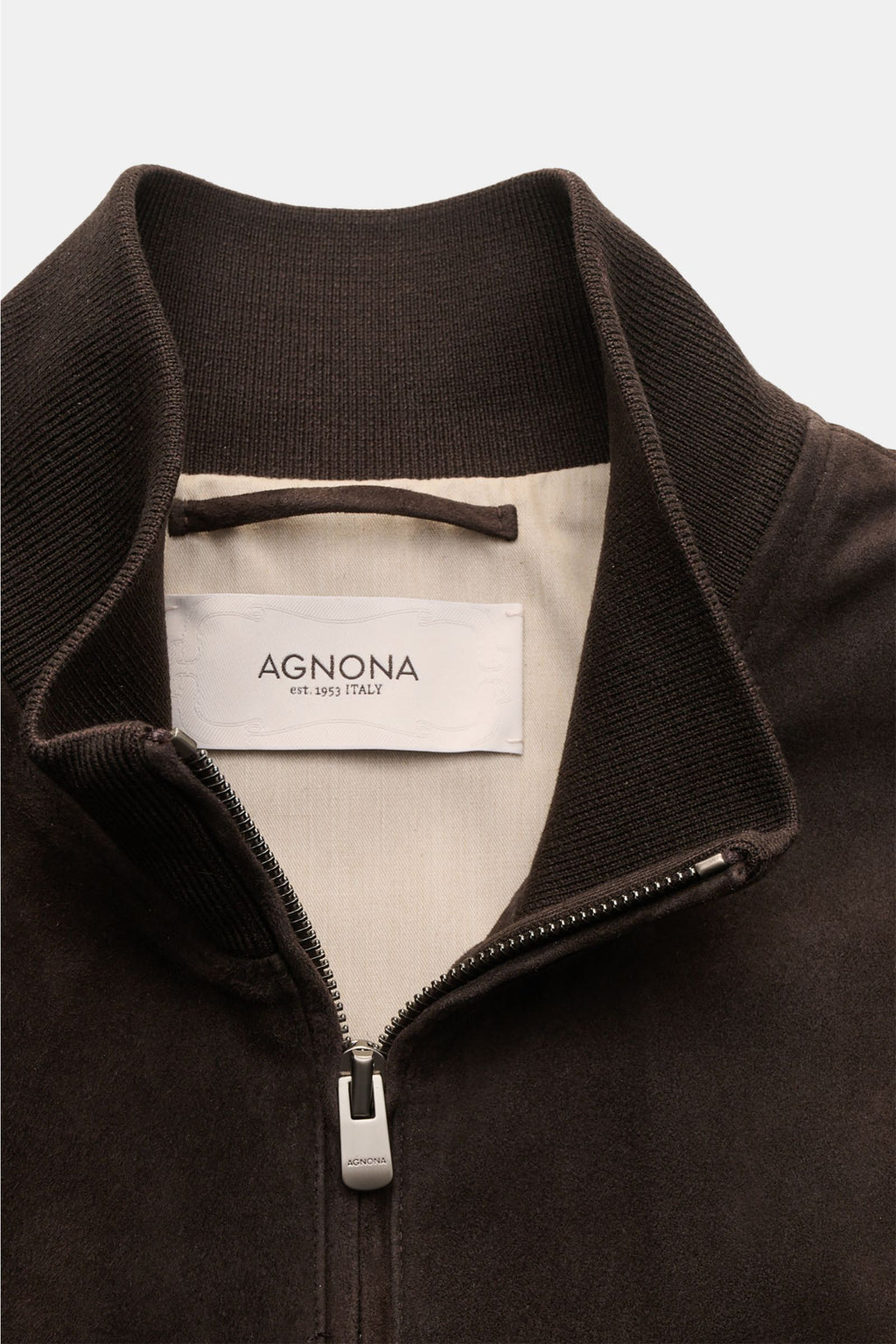 Agnona Suede blouson - dark brown
