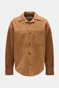 Ami Paris Suede overshirt - camel