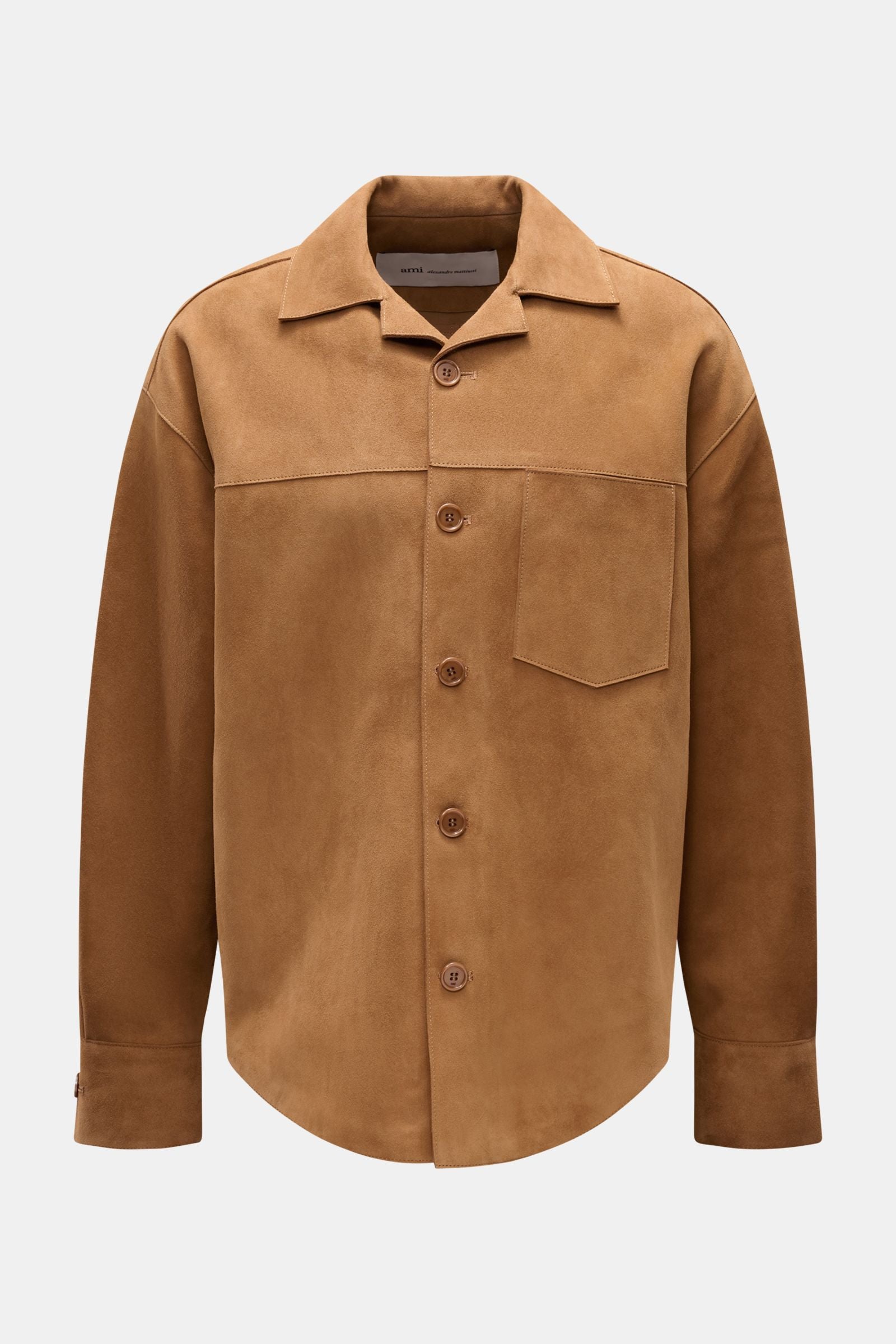 Ami Paris Suede overshirt - camel