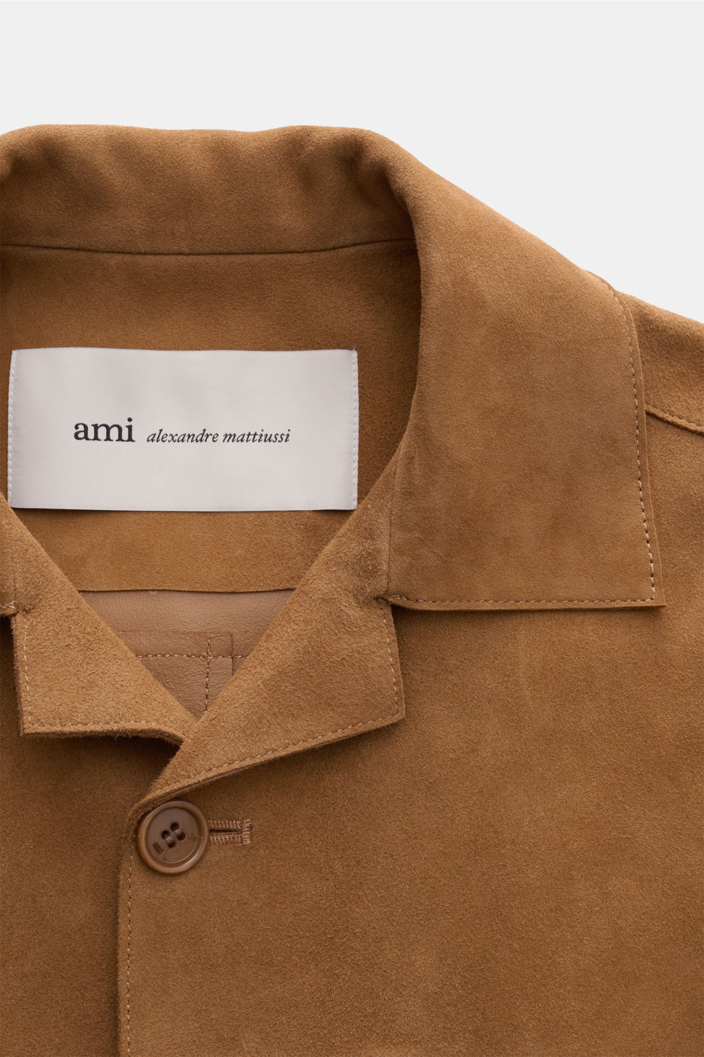 Ami Paris Suede overshirt - camel