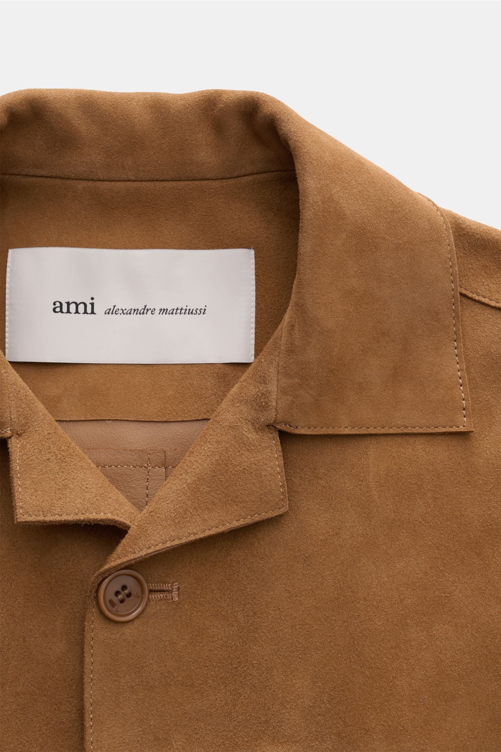Ami Paris Suede overshirt - camel