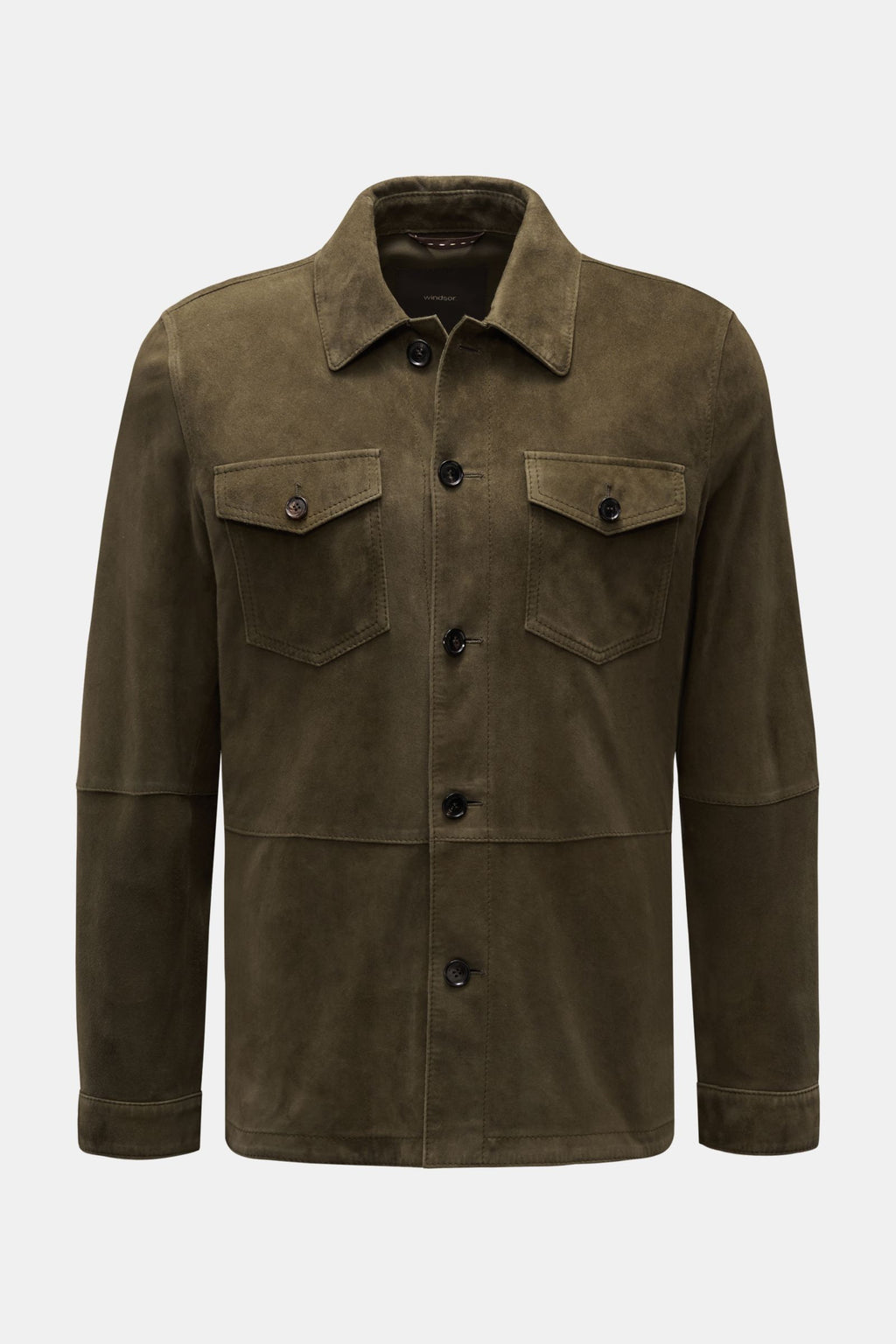 Windsor Suede jacket 'Olfano' - Dark olive