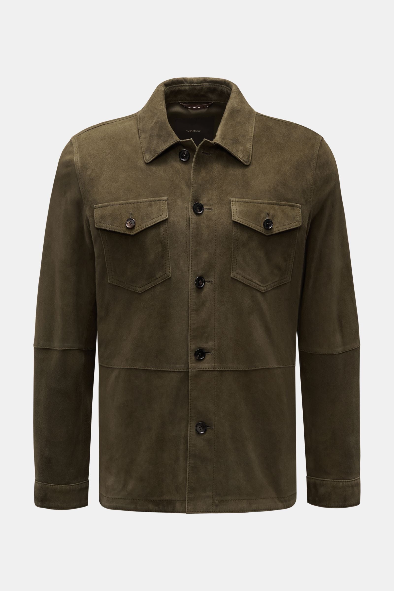 Windsor Suede jacket 'Olfano' - Dark olive