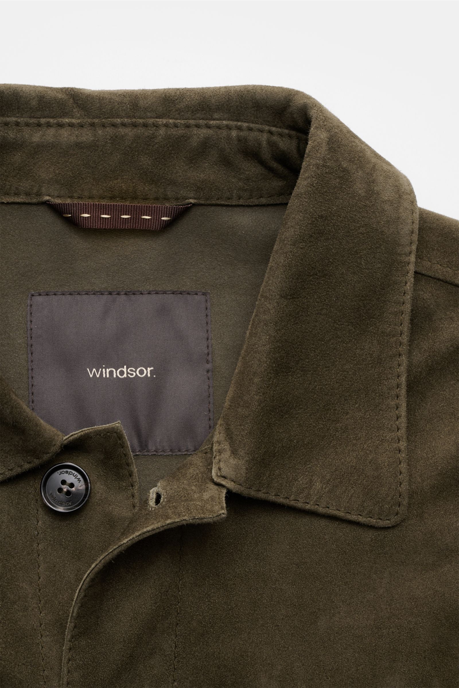 Windsor Suede jacket 'Olfano' - Dark olive