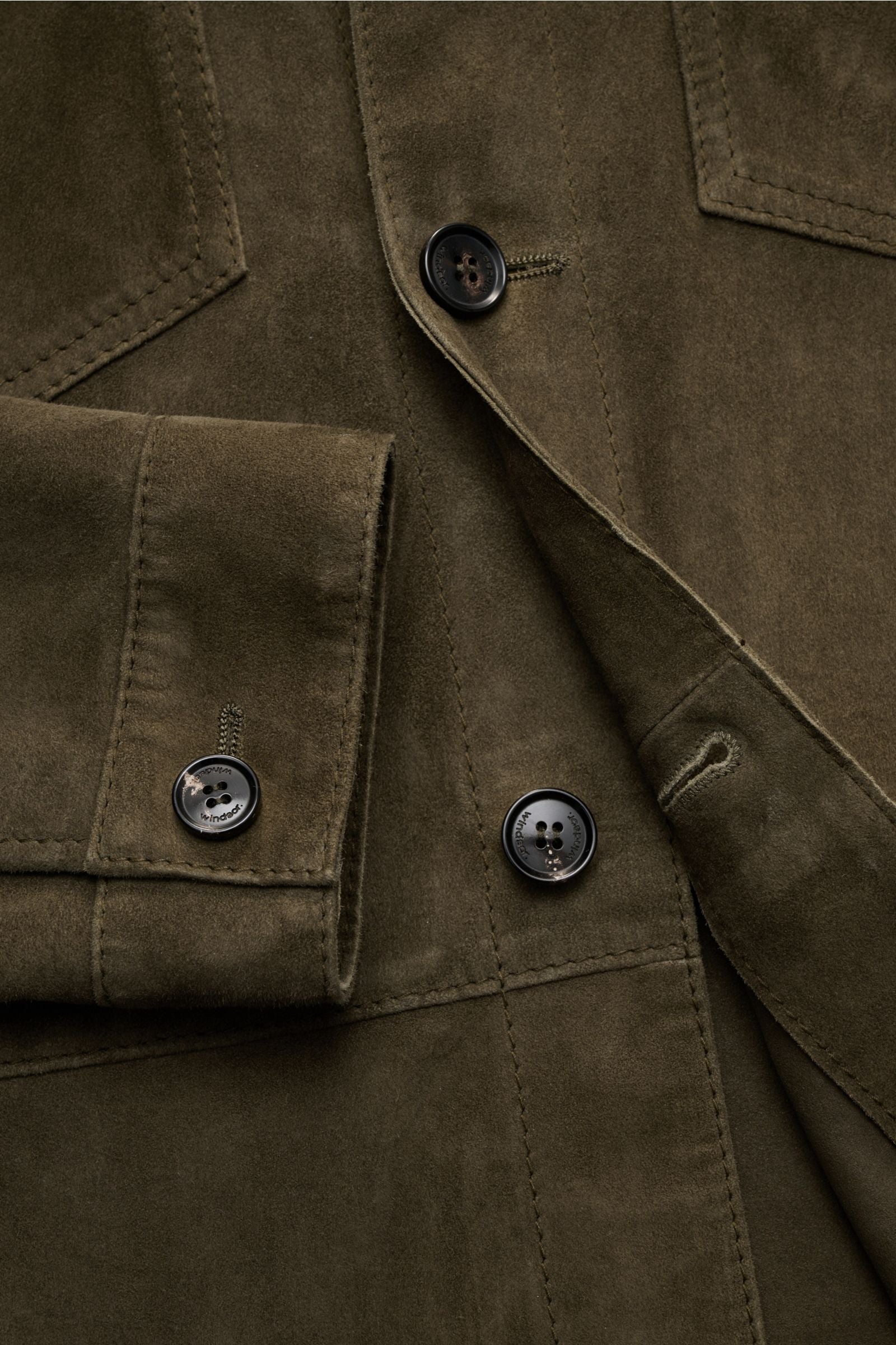 Windsor Suede jacket 'Olfano' - Dark olive