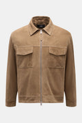 Arma Suede jacket 'Kale' - Taupe