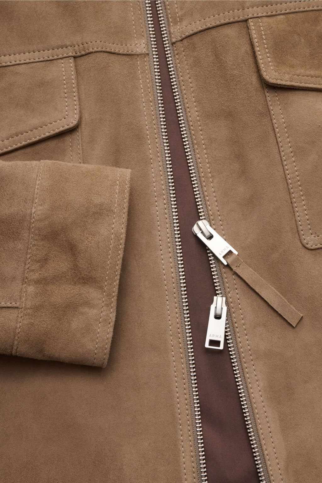 Arma Suede jacket 'Kale' - Taupe