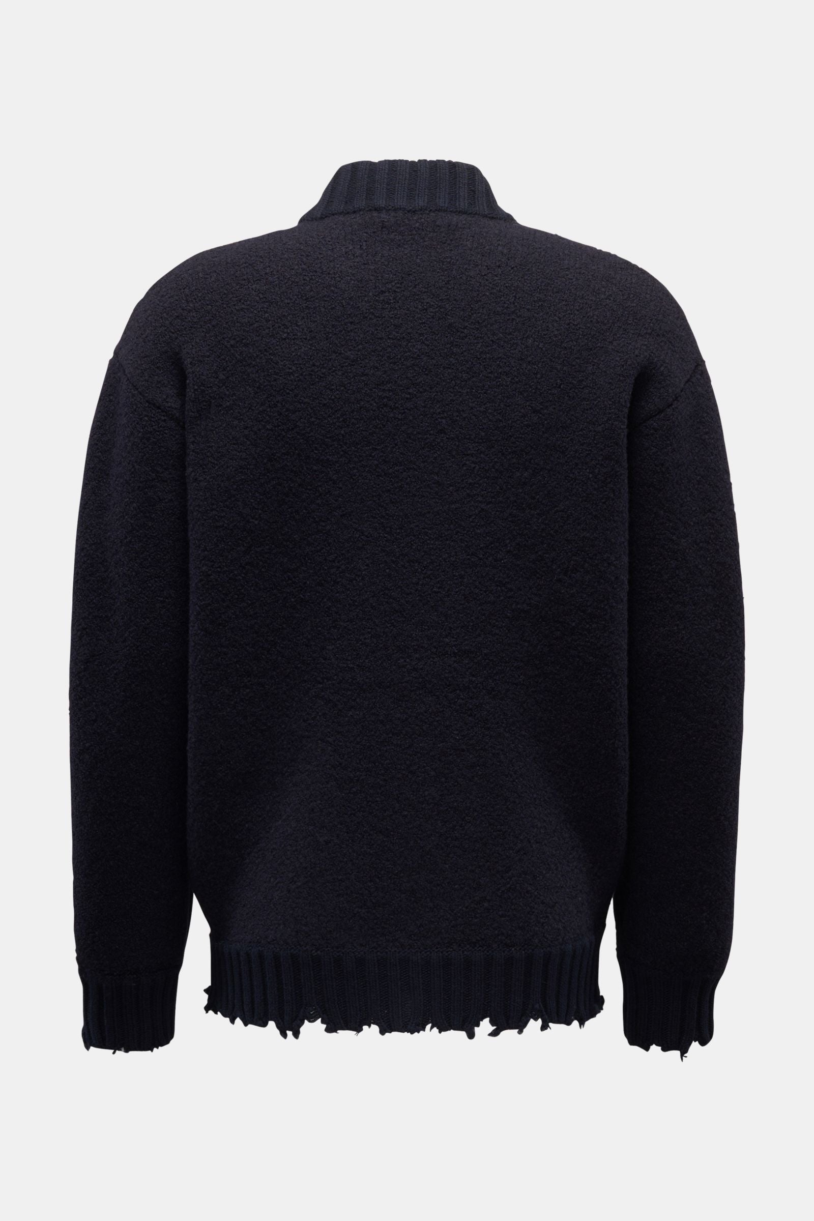 Laneus Knit blouson 'Bouclé Bomber' - Navy