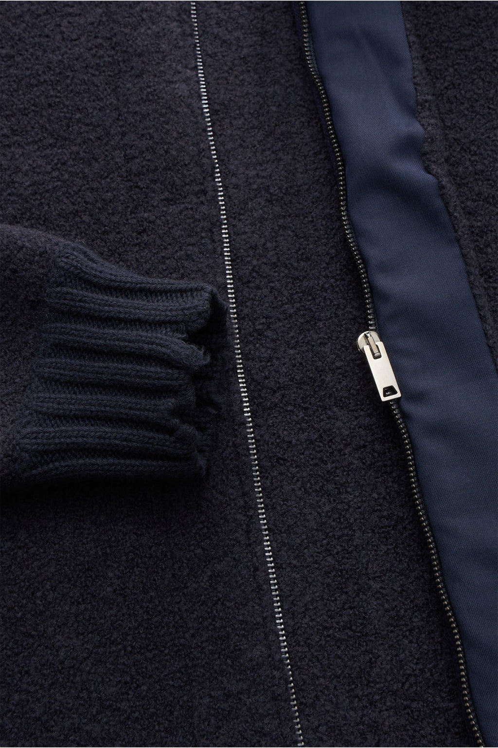 Laneus Knit blouson 'Bouclé Bomber' - Navy