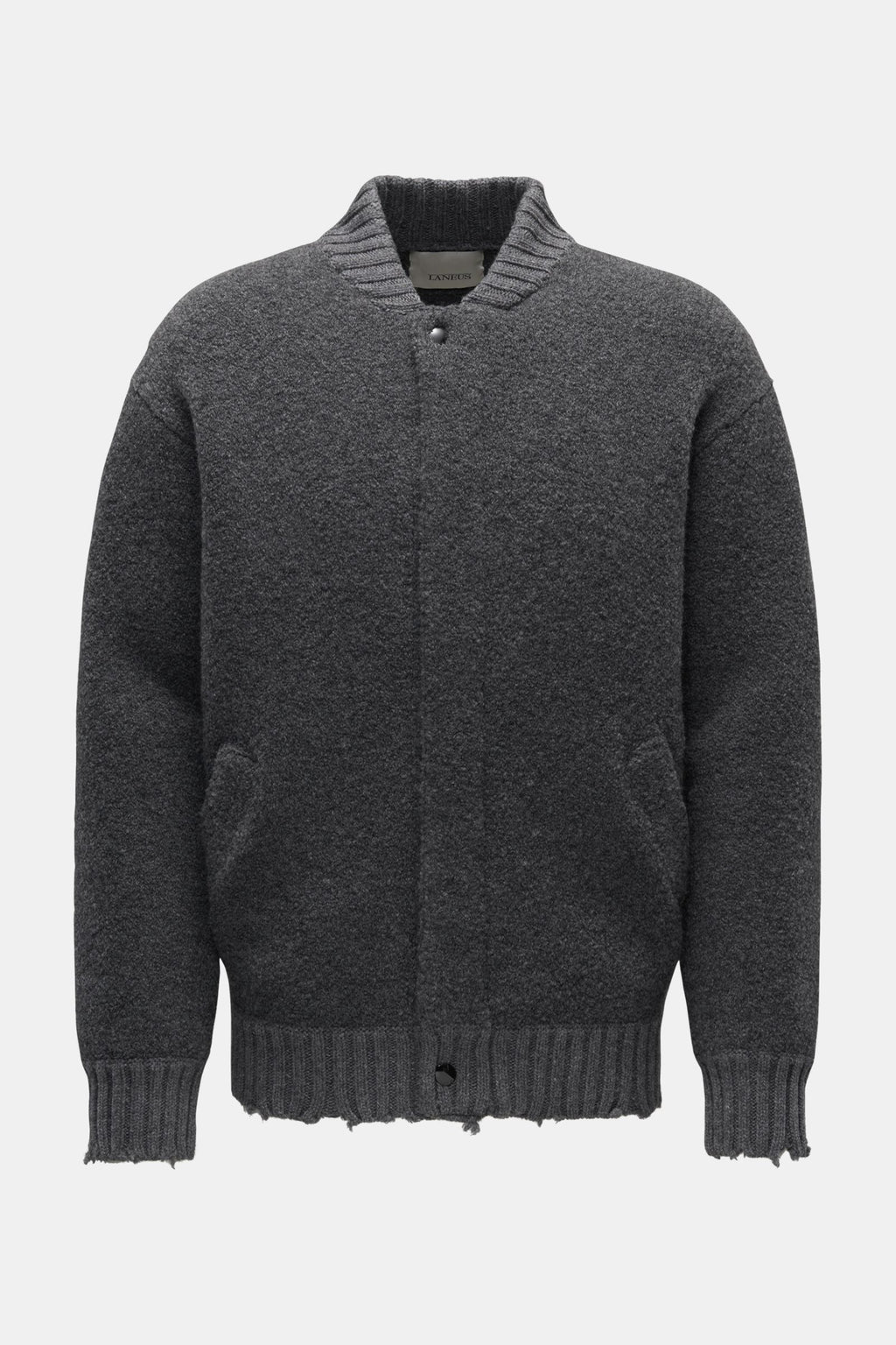 Laneus Knit blouson 'Bouclé Bomber' - Grey