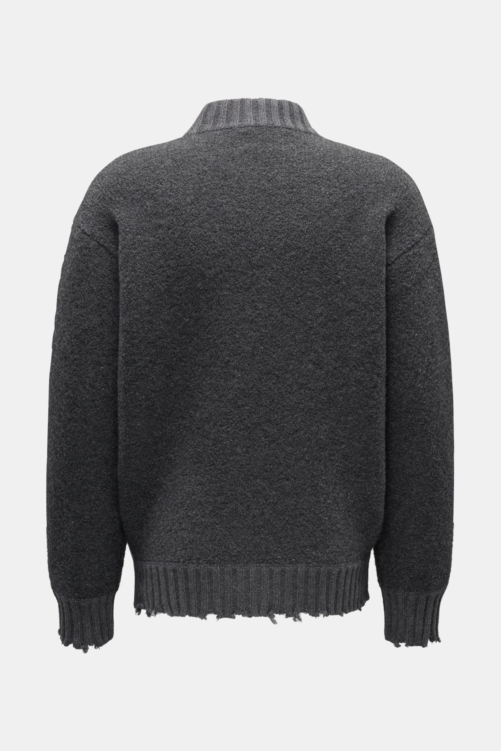 Laneus Knit blouson 'Bouclé Bomber' - Grey