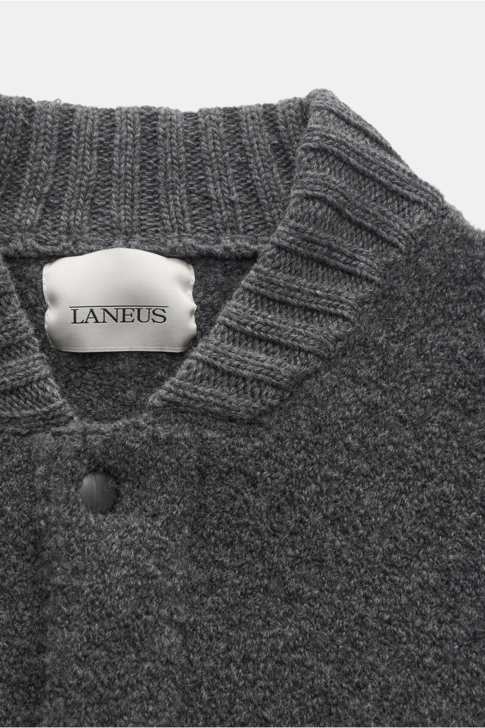Laneus Knit blouson 'Bouclé Bomber' - Grey