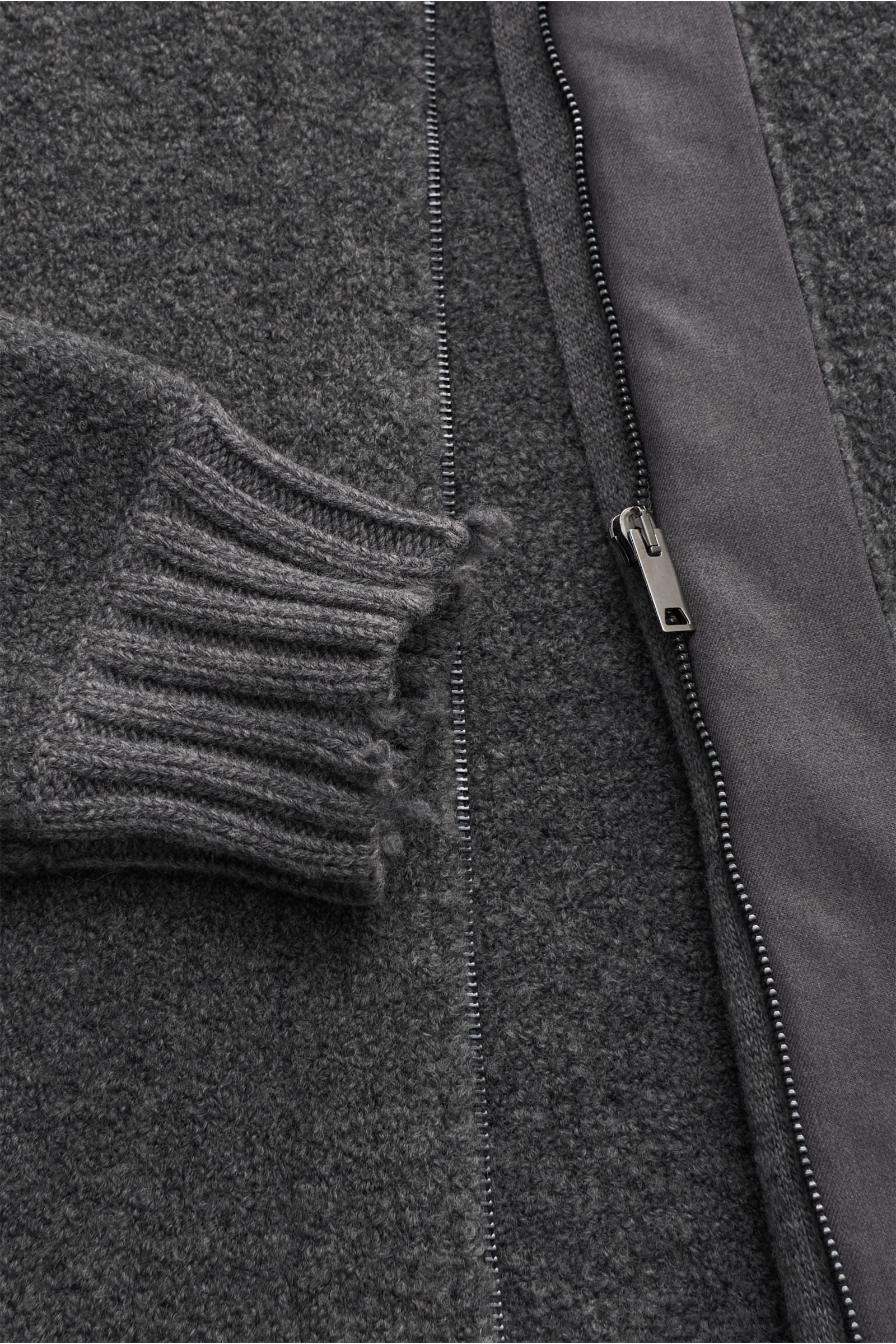 Laneus Knit blouson 'Bouclé Bomber' - Grey