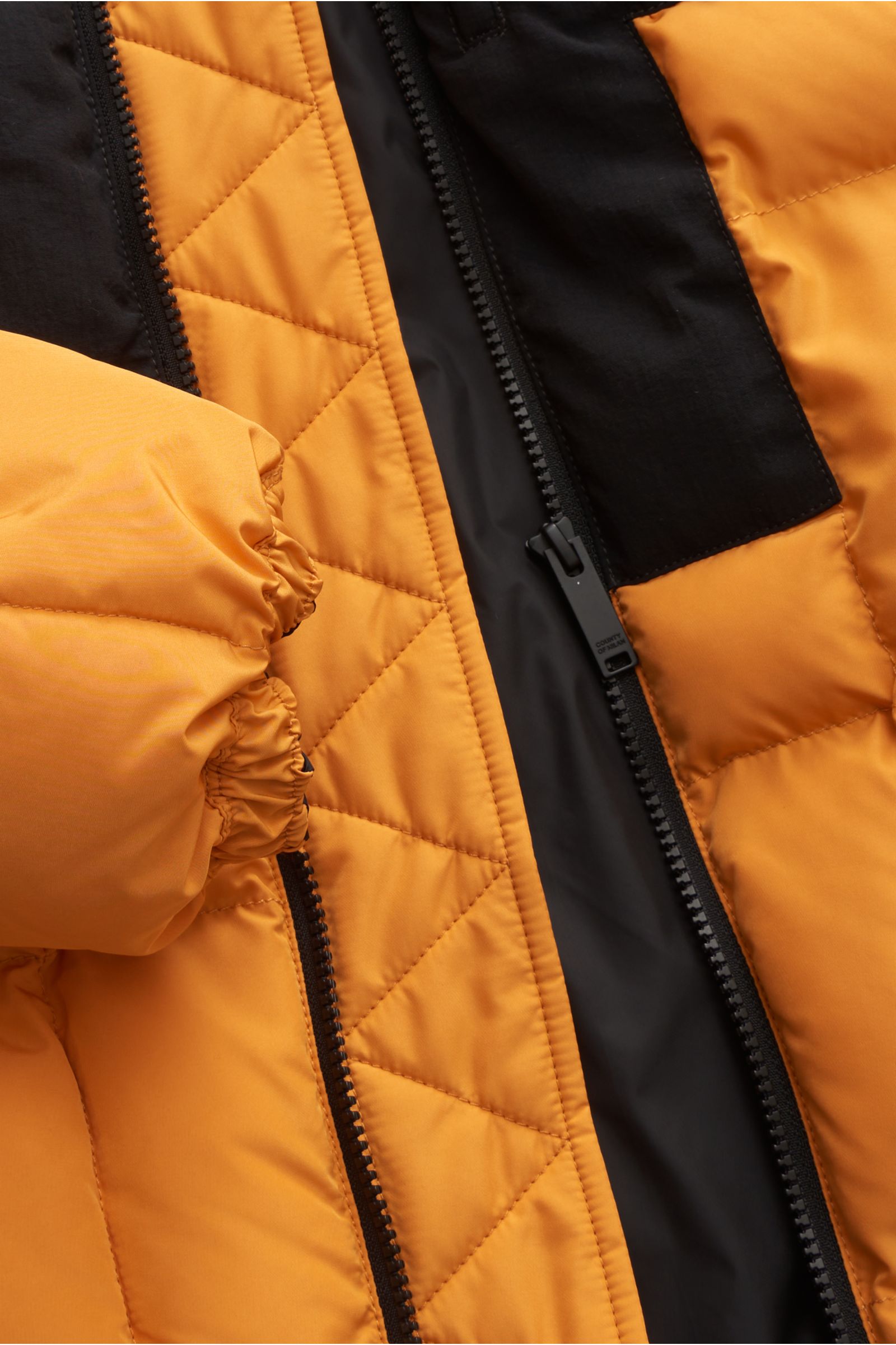 Marcelo Burlon Quilted jacket 'Cross Block Puffer' - orangeblack