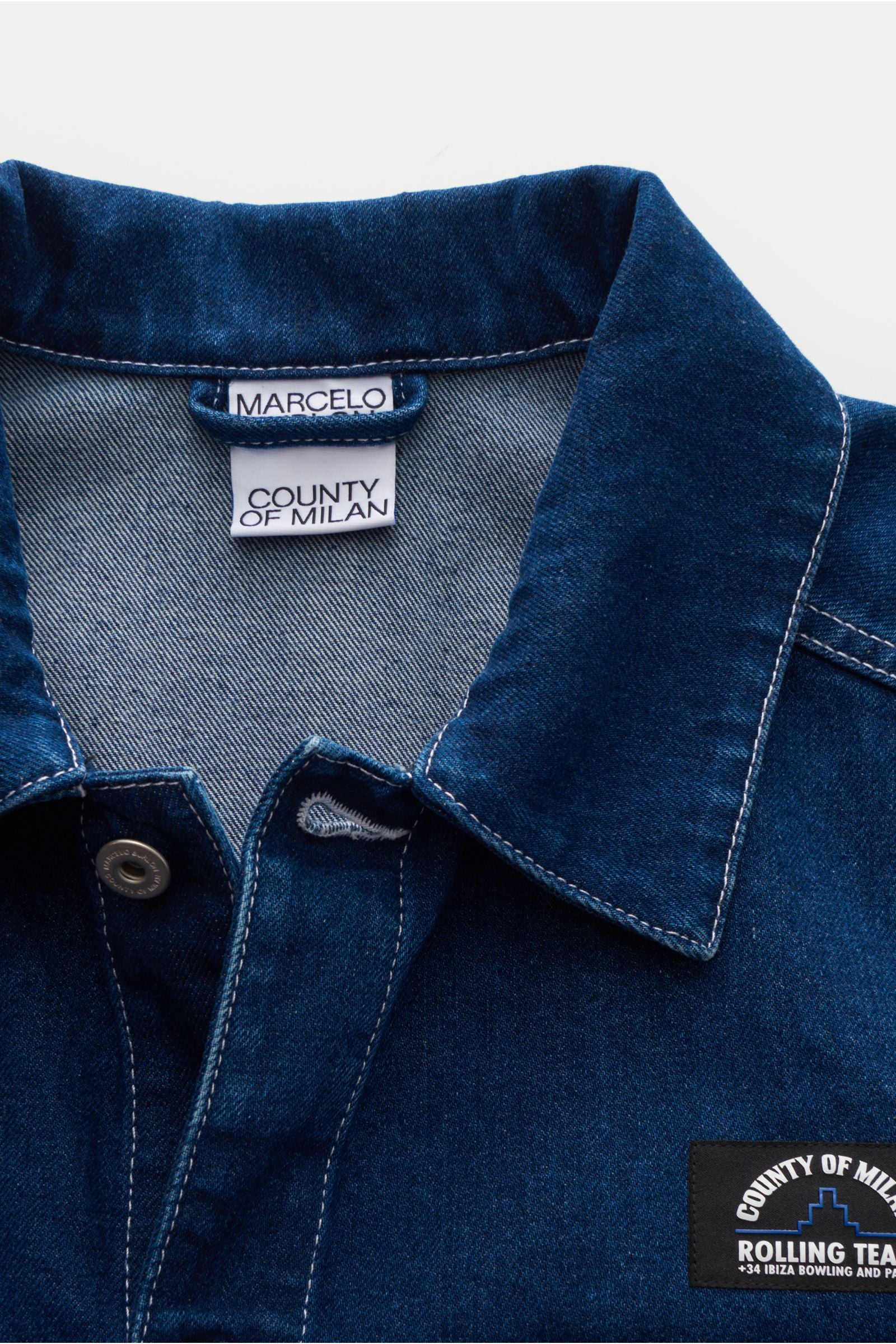Marcelo Burlon Denim jacket 'Stone 20 DNM Workwear JKT' - dark blue