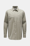 Jil Sander Casual shirt narrow collar - grey green