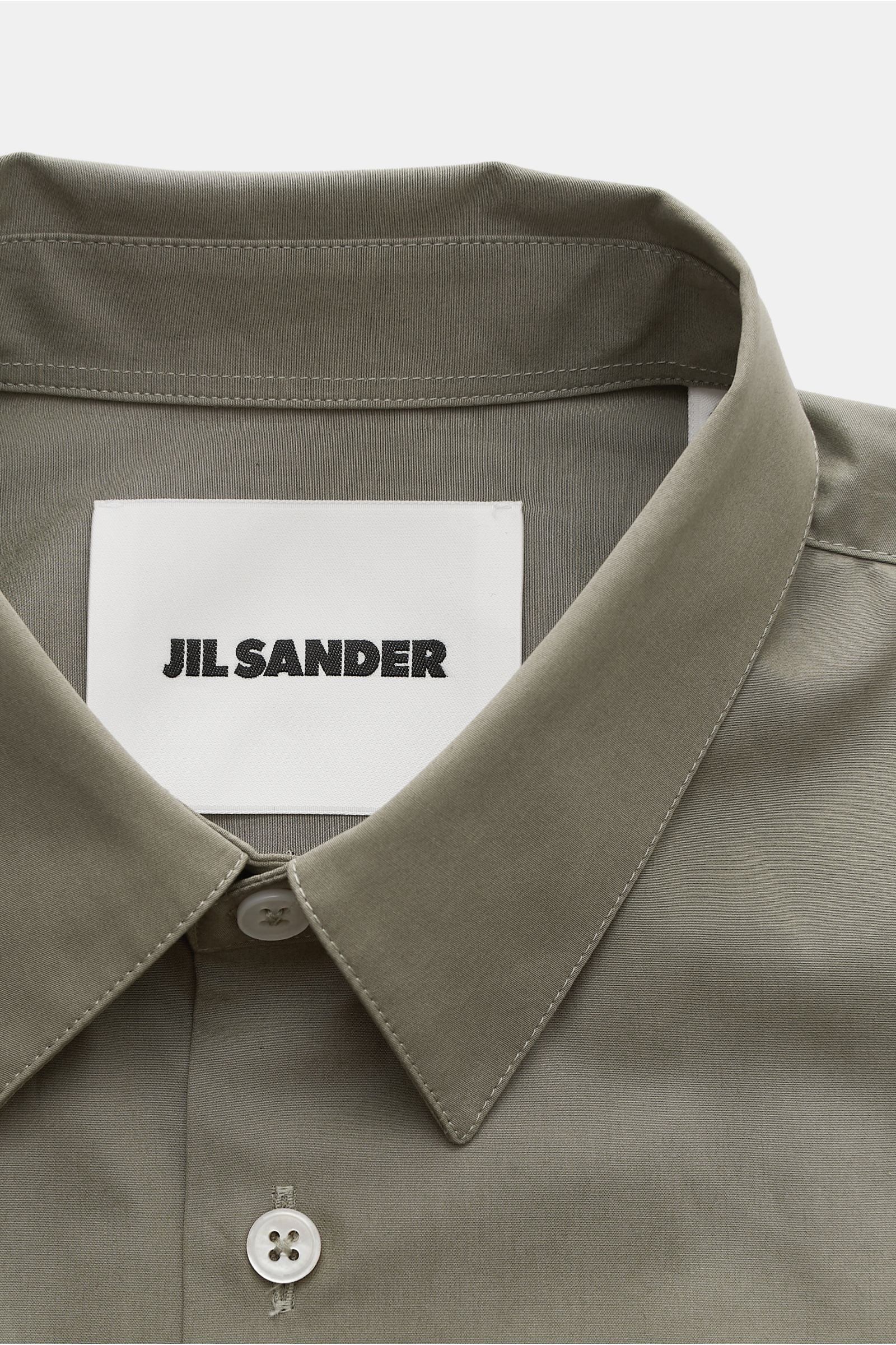 Jil Sander Casual shirt narrow collar - grey green