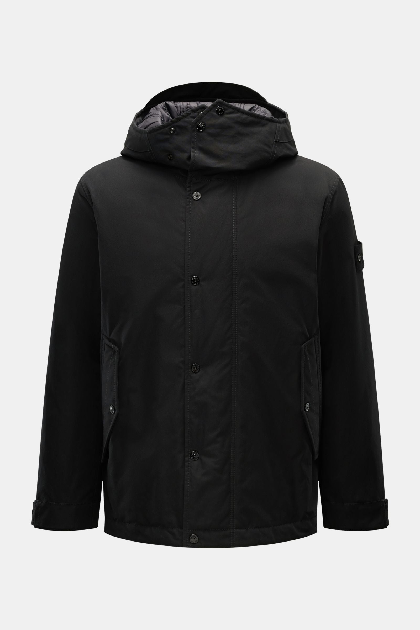 Stone Island Jacket 'Weatherproof Cotton Canvas Ghost Piece' - Black