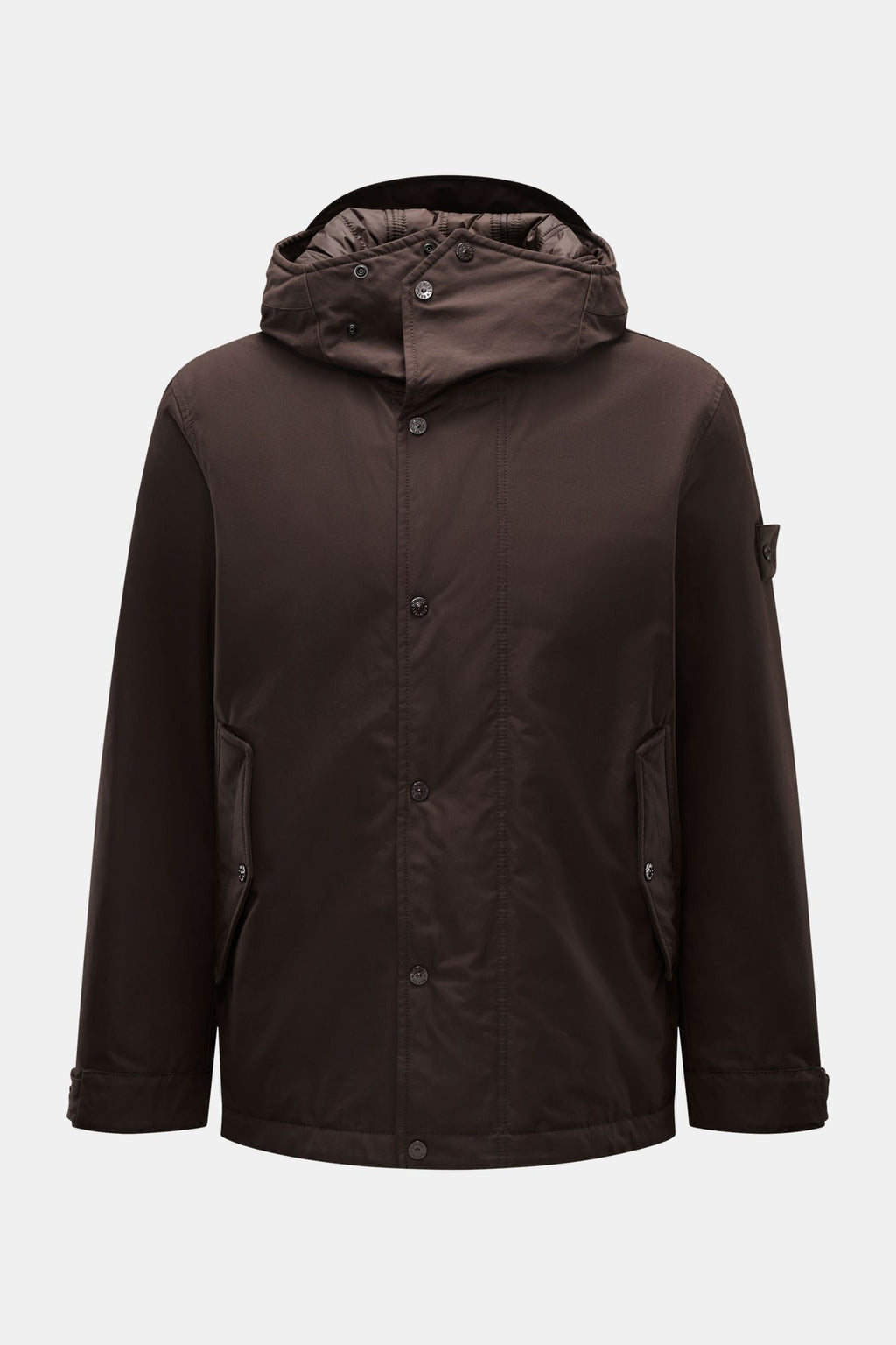 Stone Island Jacket 'Weatherproof Cotton Canvas Ghost Piece' - Dark brown