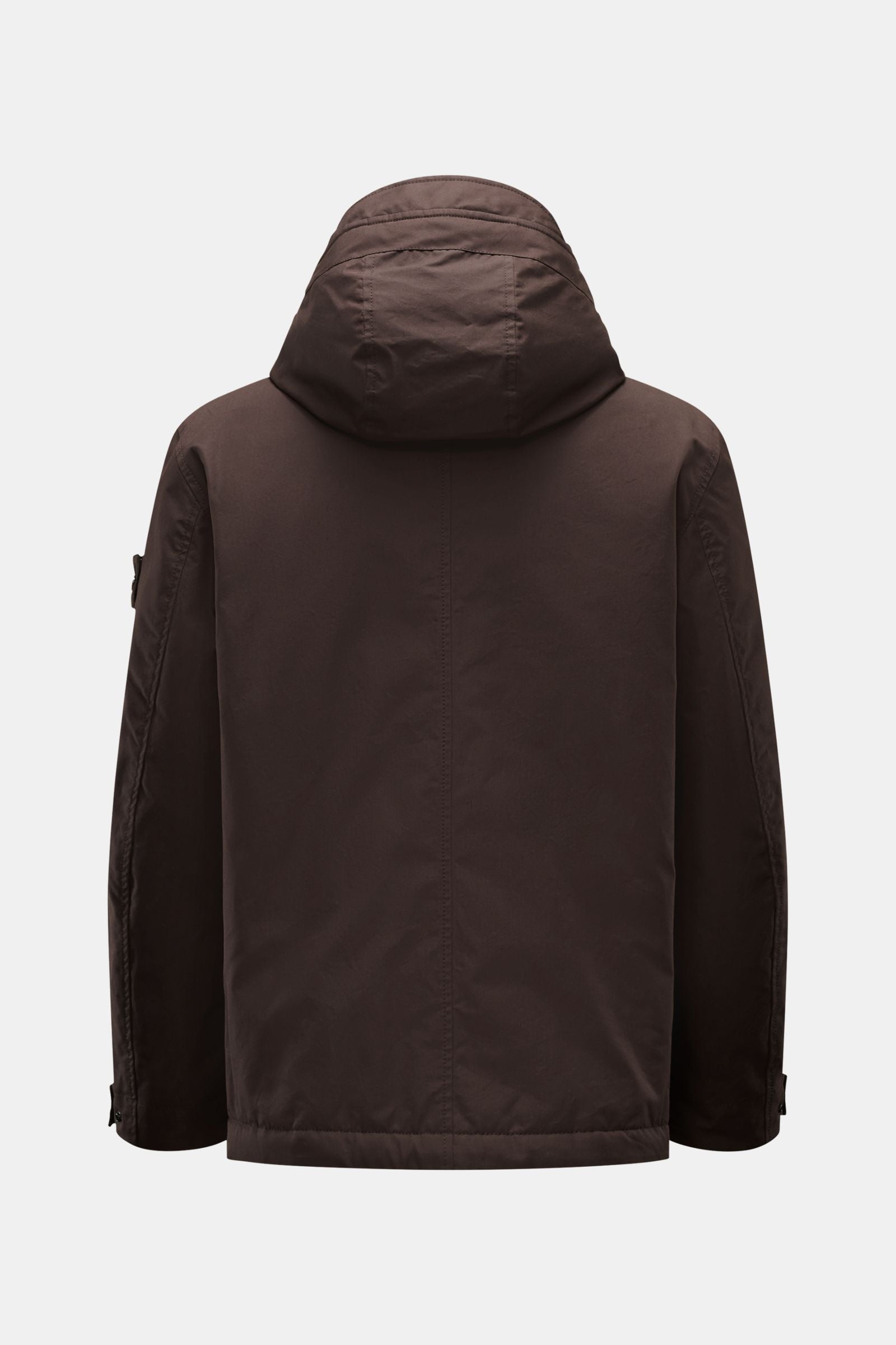 Stone Island Jacket 'Weatherproof Cotton Canvas Ghost Piece' - Dark brown
