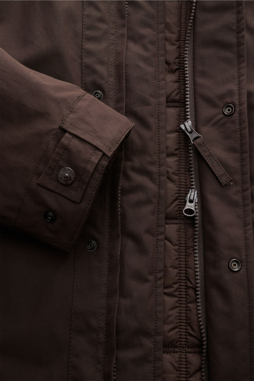 Stone Island Jacket 'Weatherproof Cotton Canvas Ghost Piece' - Dark brown