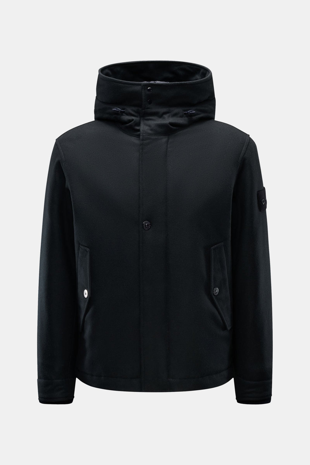 Stone Island Jacket 'Wool Nylon Flannel Ghost Piece' - navy