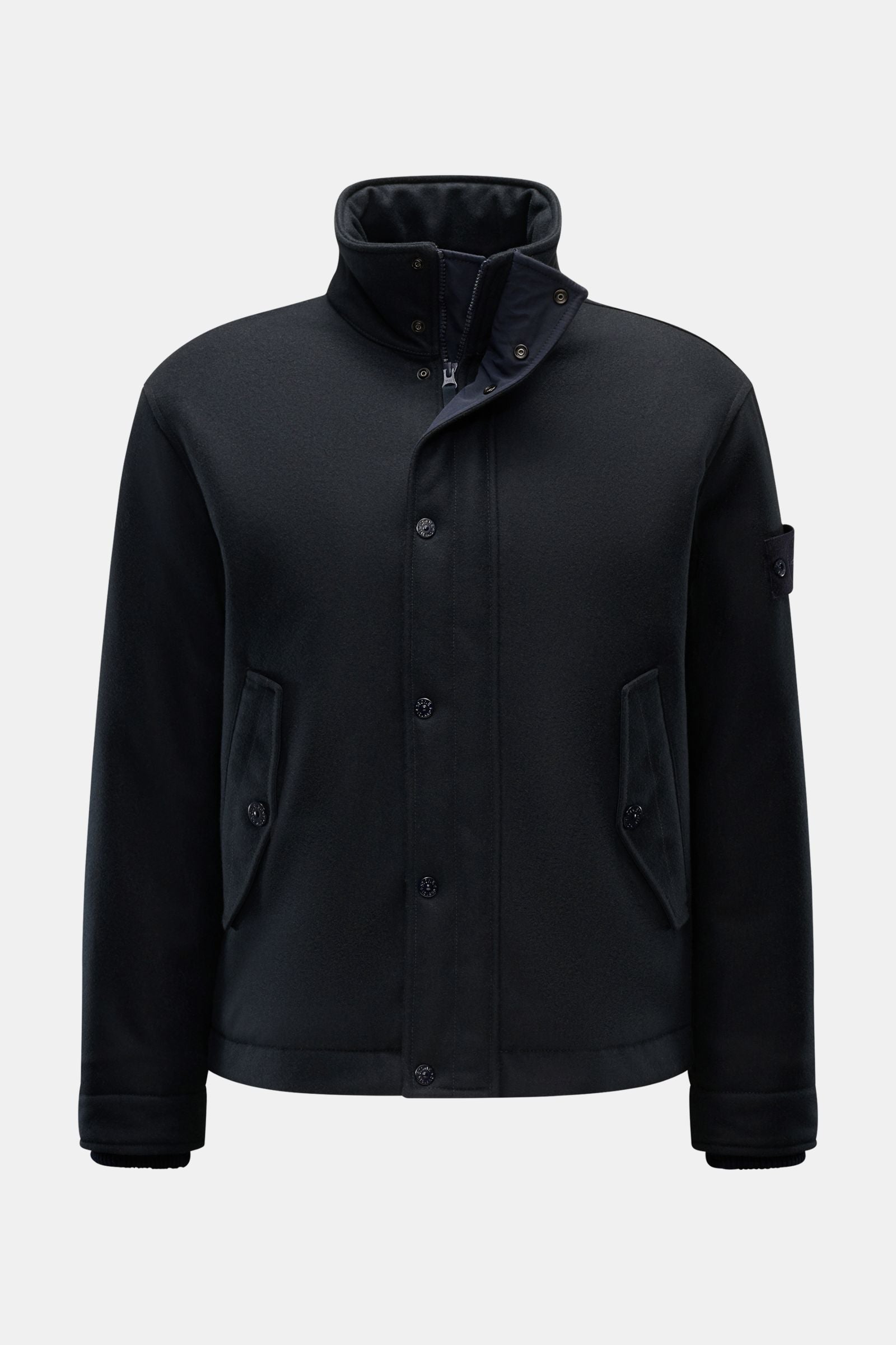 Stone Island Jacket 'Wool Nylon Flannel Ghost Piece' - navy 2