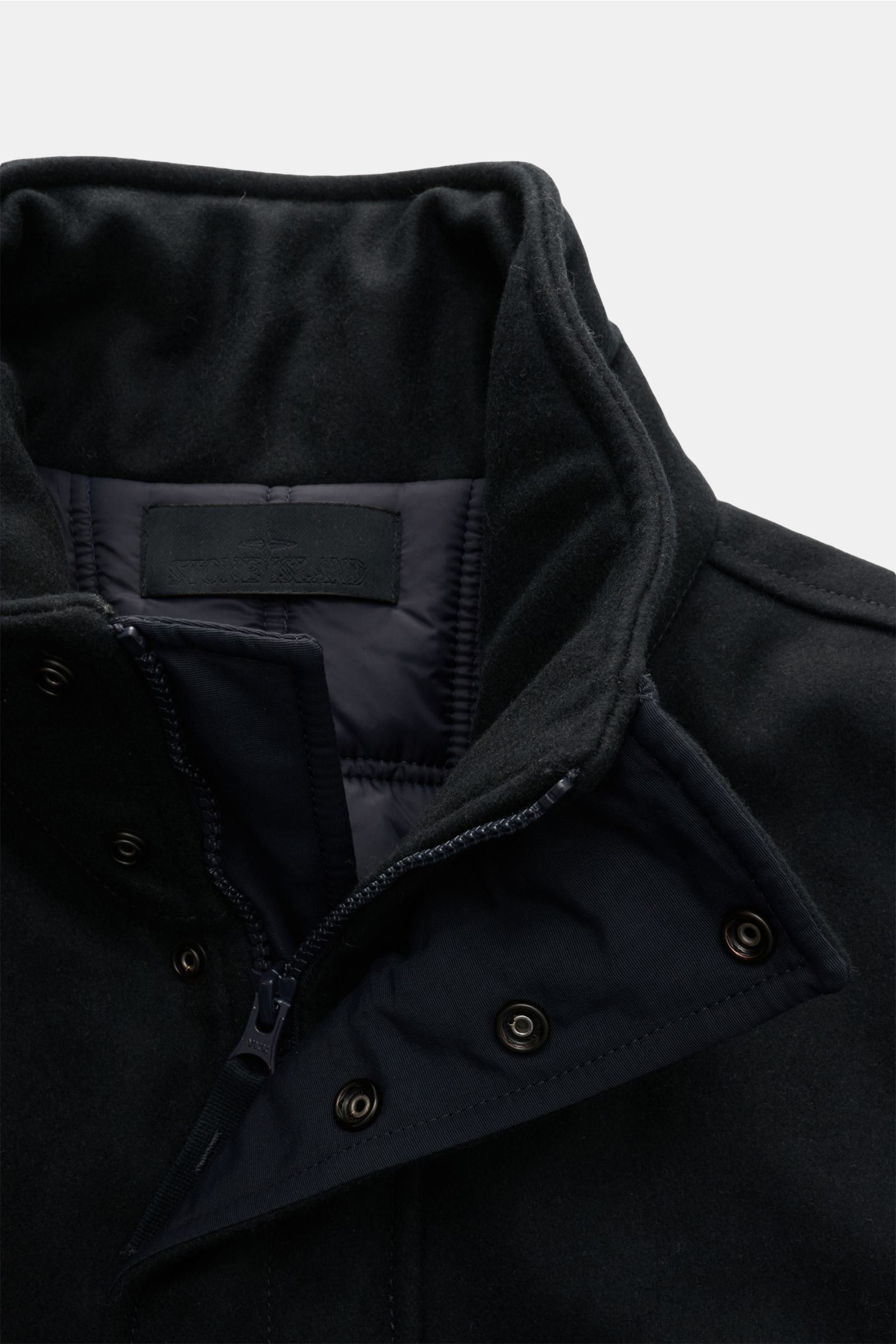 Stone Island Jacket 'Wool Nylon Flannel Ghost Piece' - navy 2