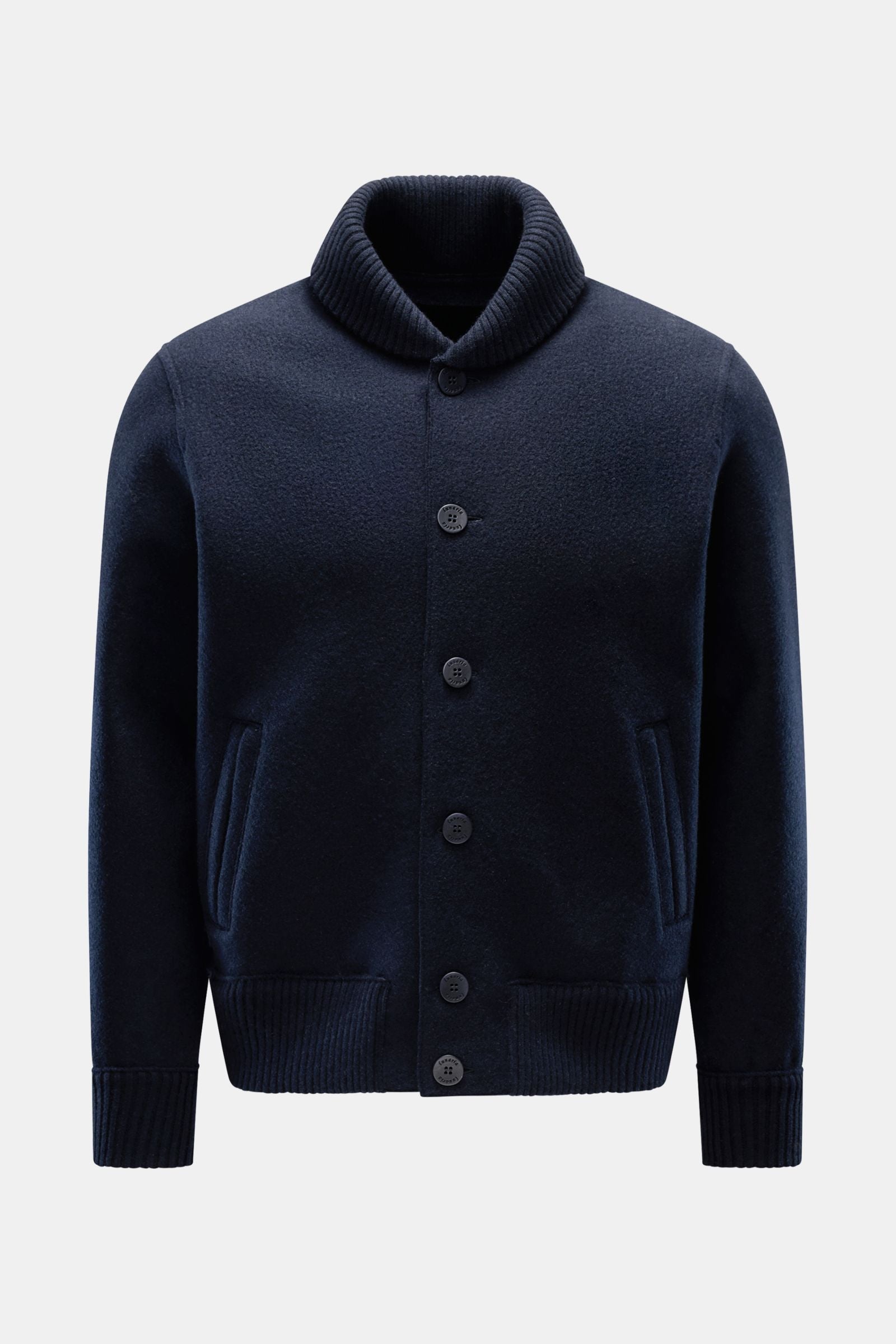 Lunaria Cashmere Cashmere knit blouson - Navy