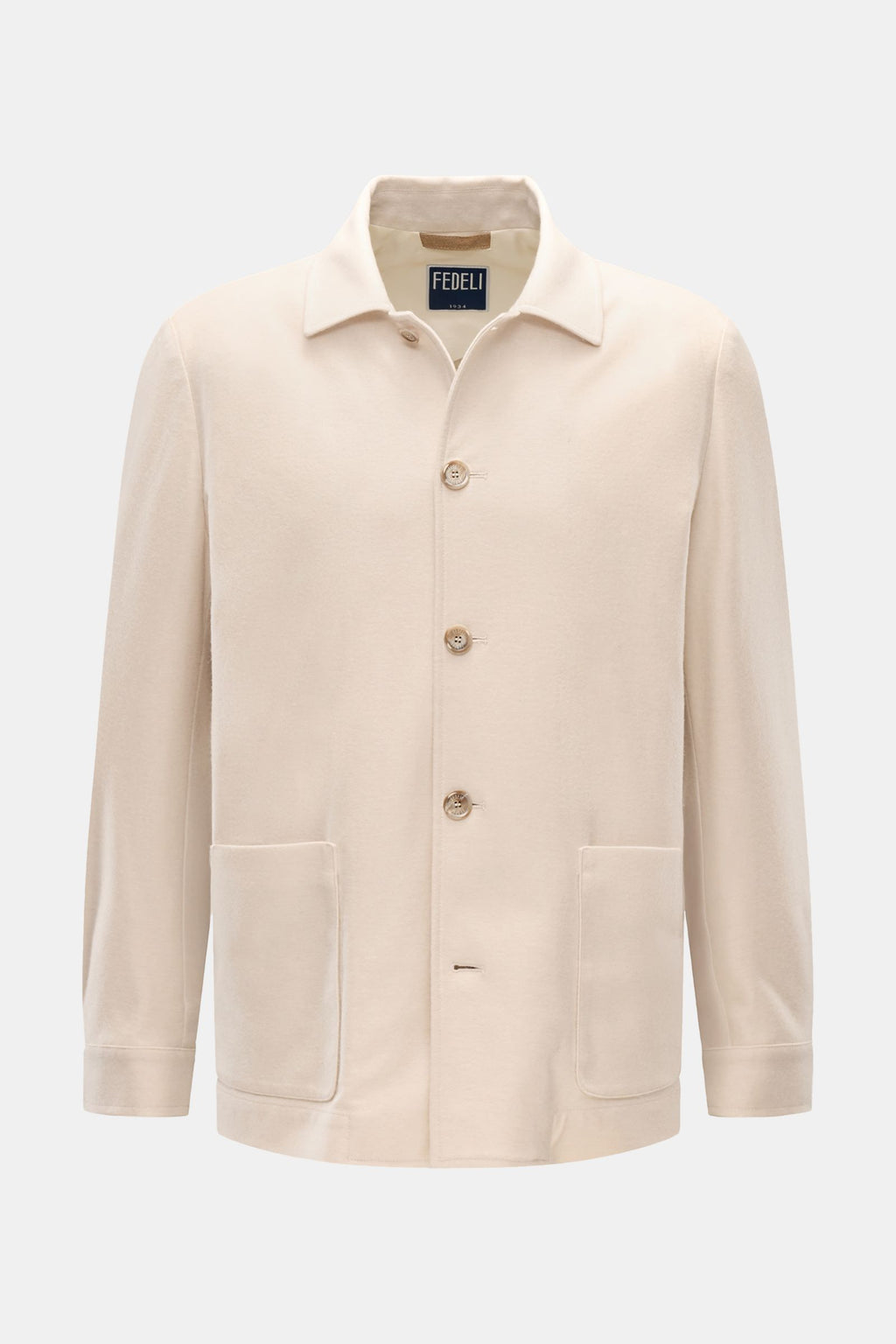 Fedeli Cashmere flannel jacket 'Oxford' - sand