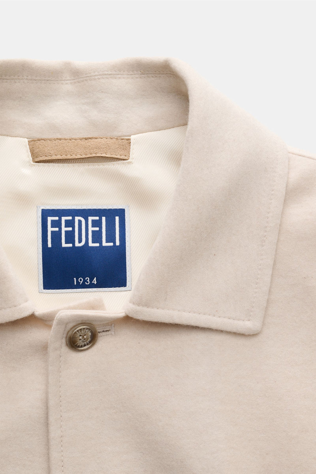 Fedeli Cashmere flannel jacket 'Oxford' - sand
