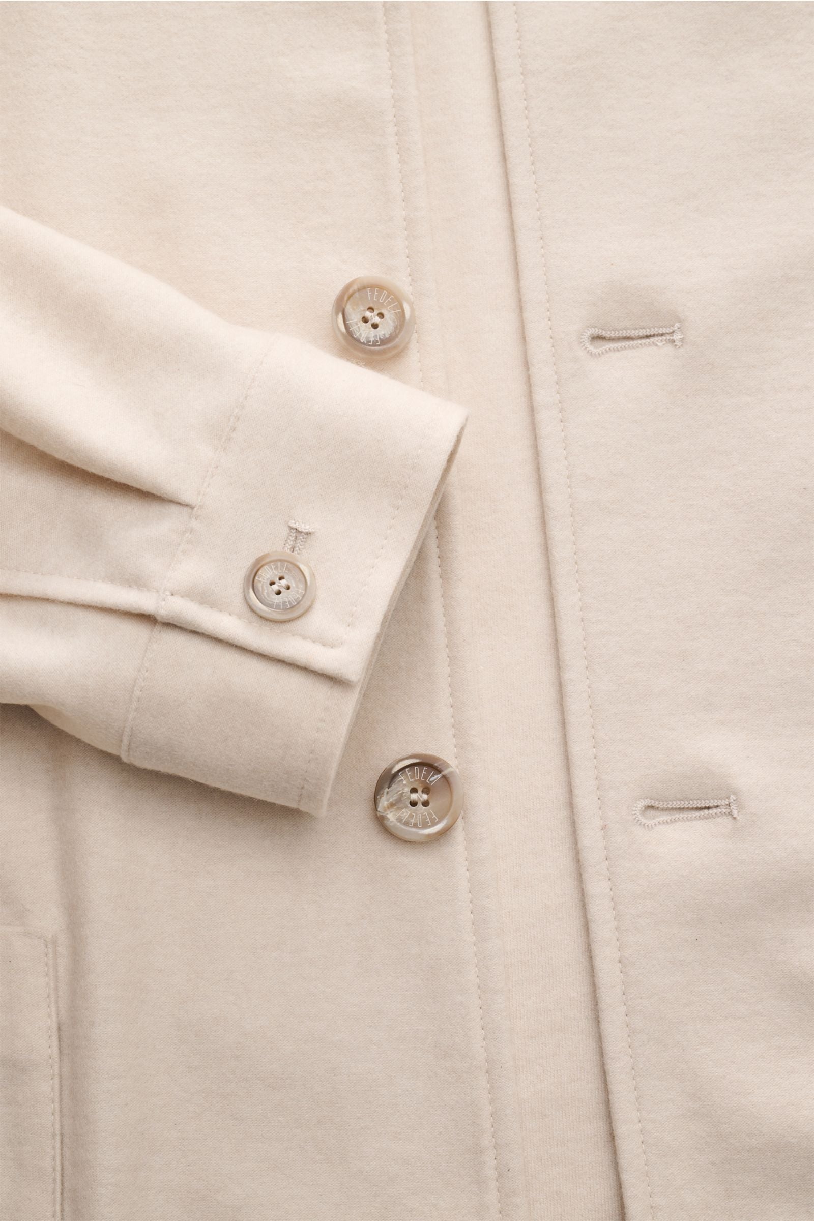 Fedeli Cashmere flannel jacket 'Oxford' - sand