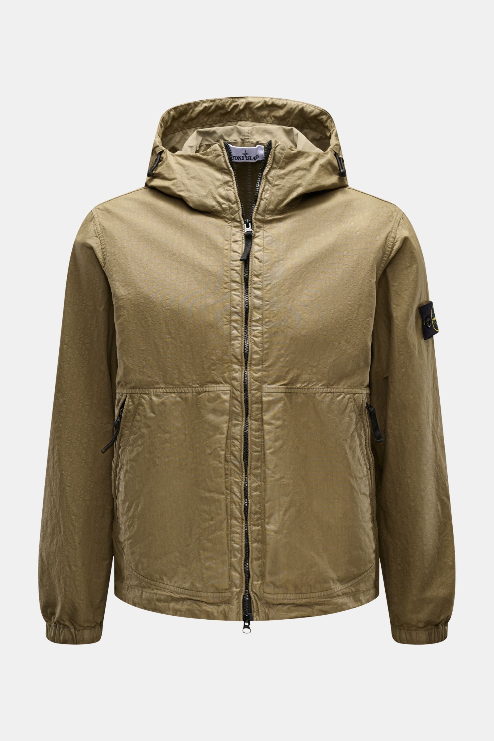 Stone Island Jacket 'Organic-Look Nylon Panama-TC' ie - Olive