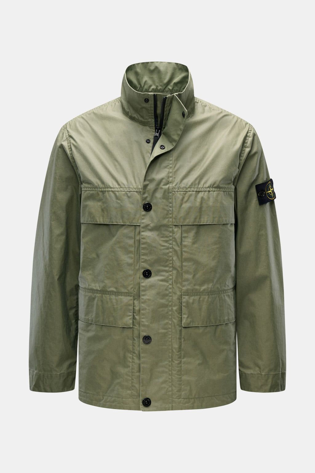 Stone Island Waxed jacket 'Waxed Pigment Cotton Tela' - olive