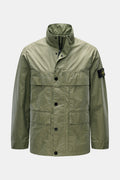 Stone Island Waxed jacket 'Waxed Pigment Cotton Tela' - olive