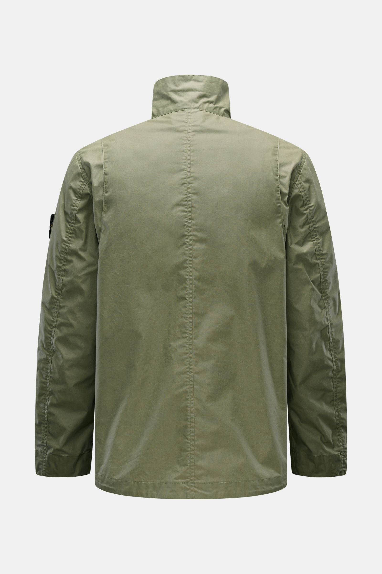 Stone Island Waxed jacket 'Waxed Pigment Cotton Tela' - olive
