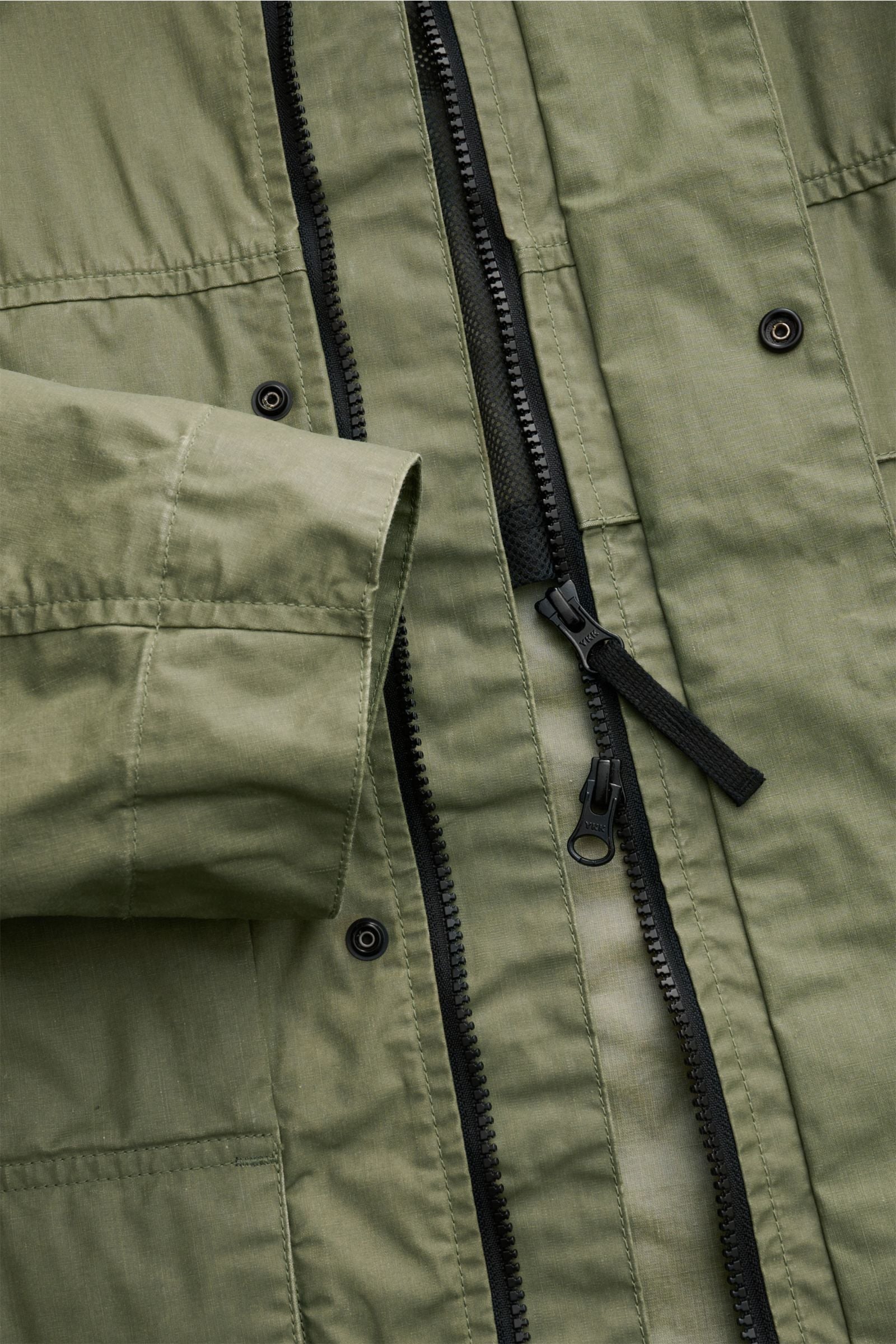 Stone Island Waxed jacket 'Waxed Pigment Cotton Tela' - olive