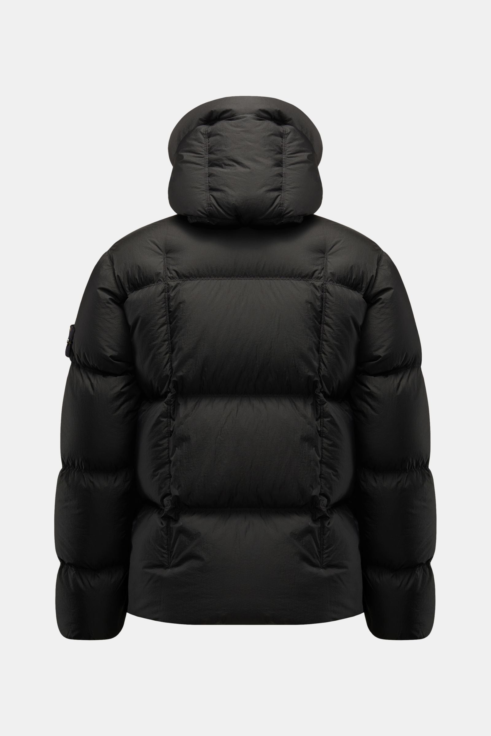 Stone Island Down jacket 'Seam Faded Light Nylon Tela' - Black
