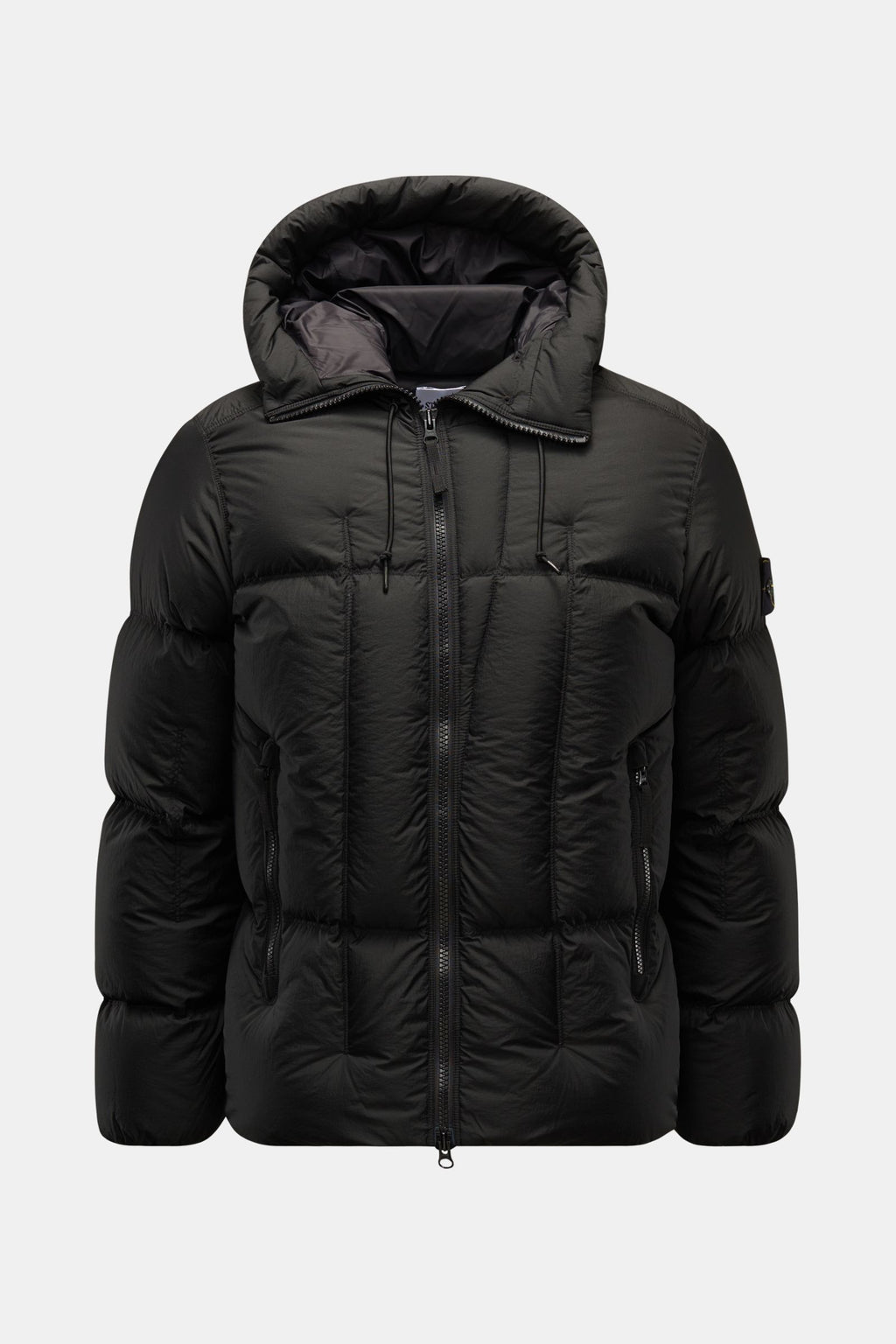 Stone Island Down jacket 'Seam Faded Light Nylon Tela' - Black