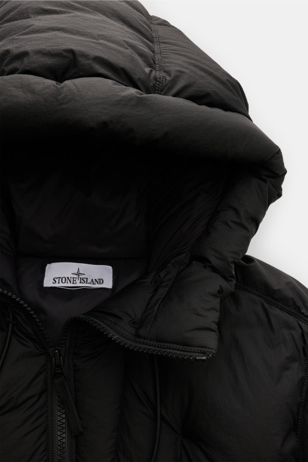 Stone Island Down jacket 'Seam Faded Light Nylon Tela' - Black