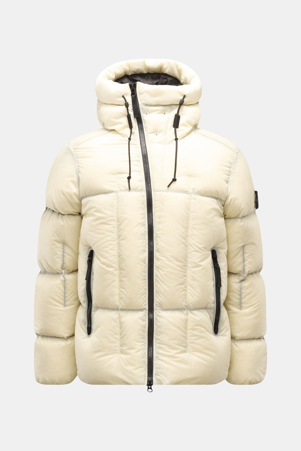 Stone Island Down jacket 'Seam Faded Light Nylon Tela' - off white