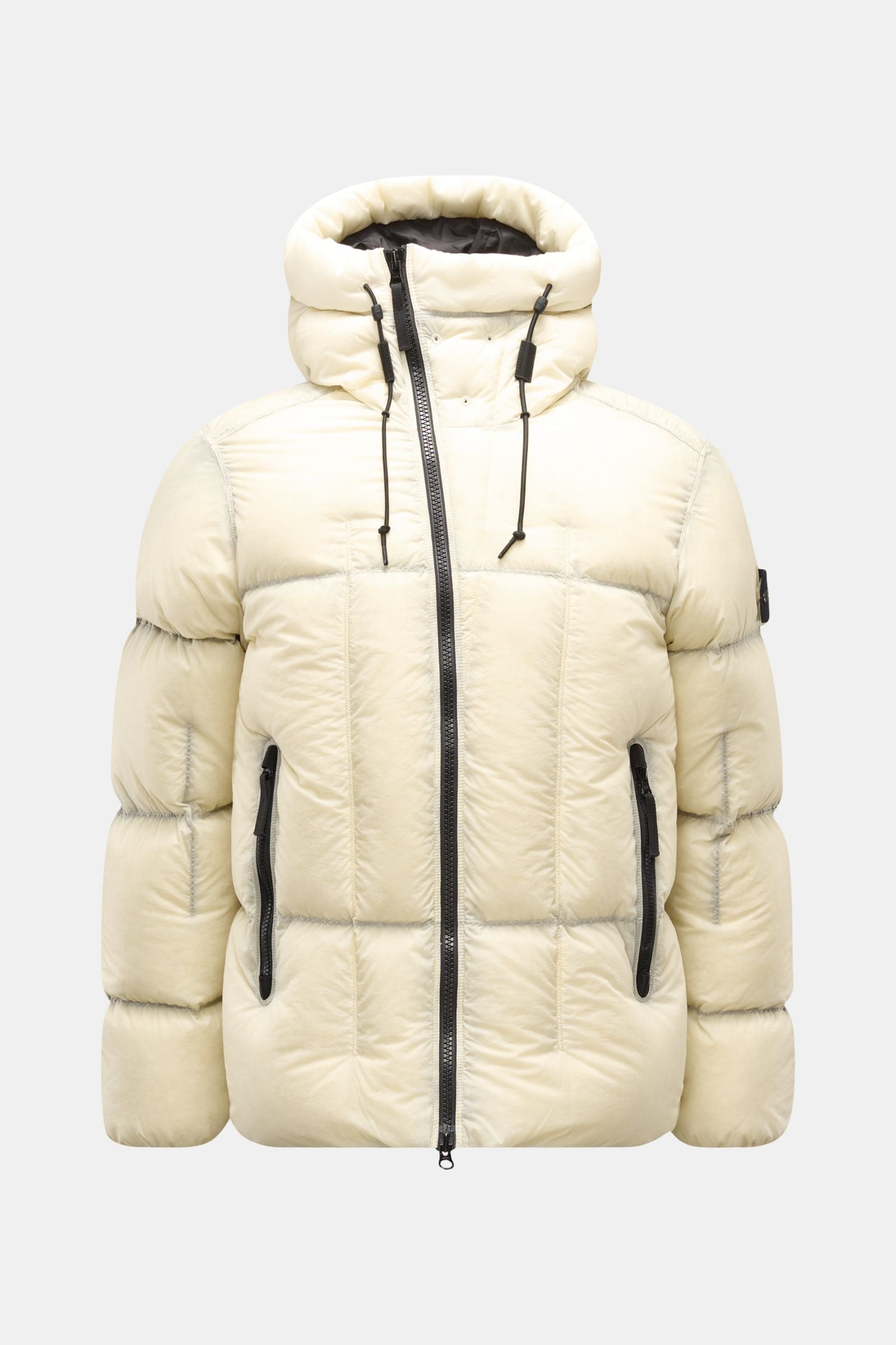 Stone Island Down jacket 'Seam Faded Light Nylon Tela' - off white