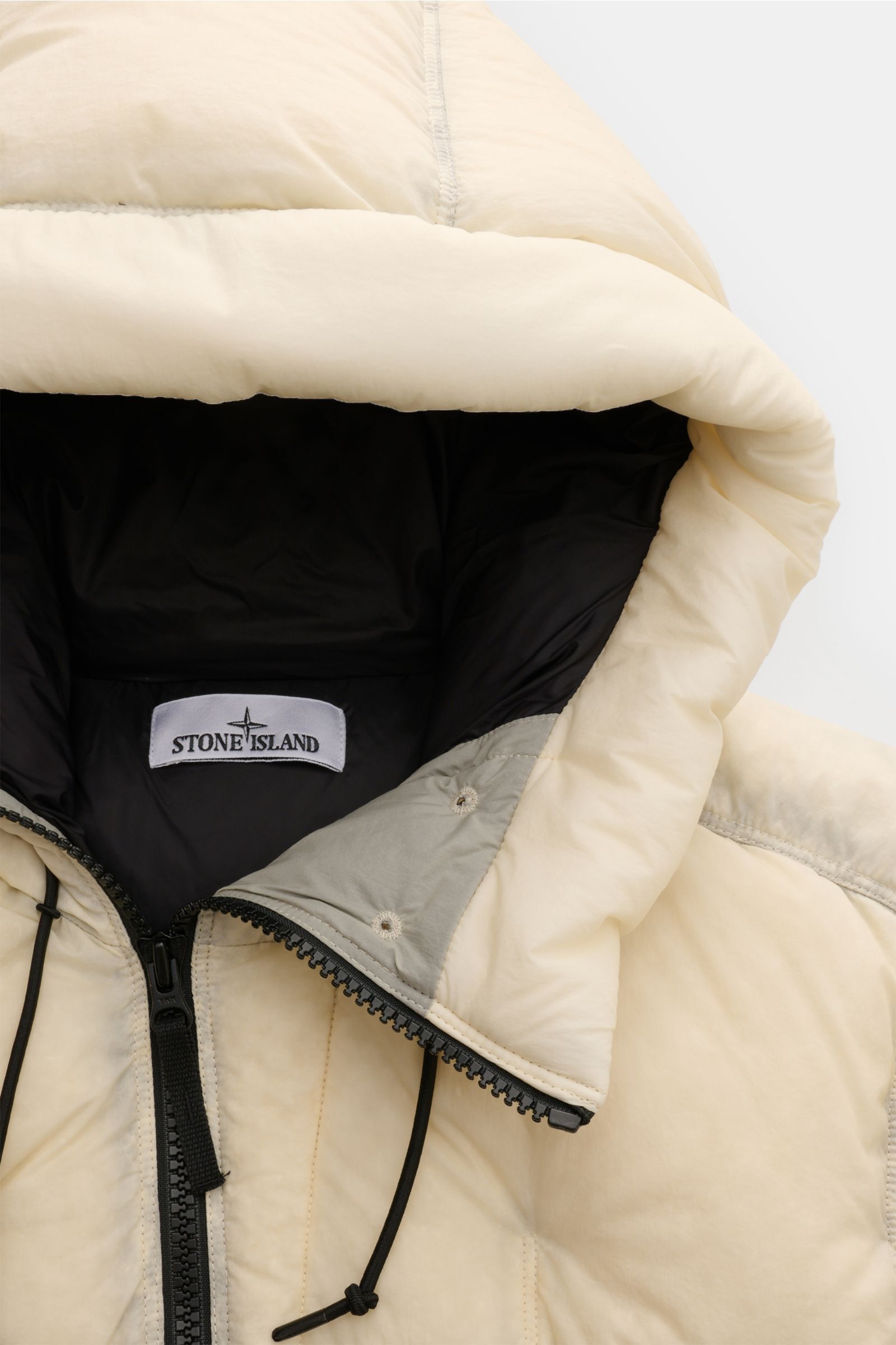 Stone Island Down jacket 'Seam Faded Light Nylon Tela' - off white