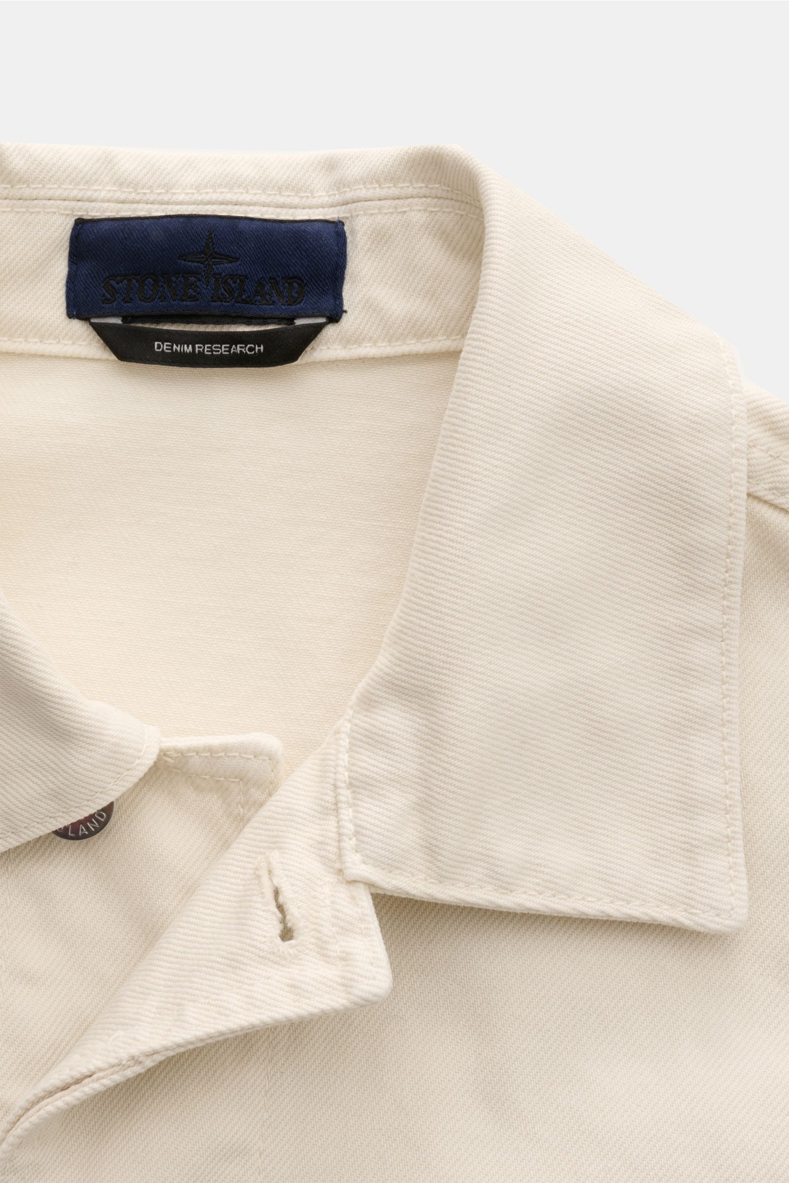 Stone Island Denim jacket 'Light Bull Denim-TC' - cream