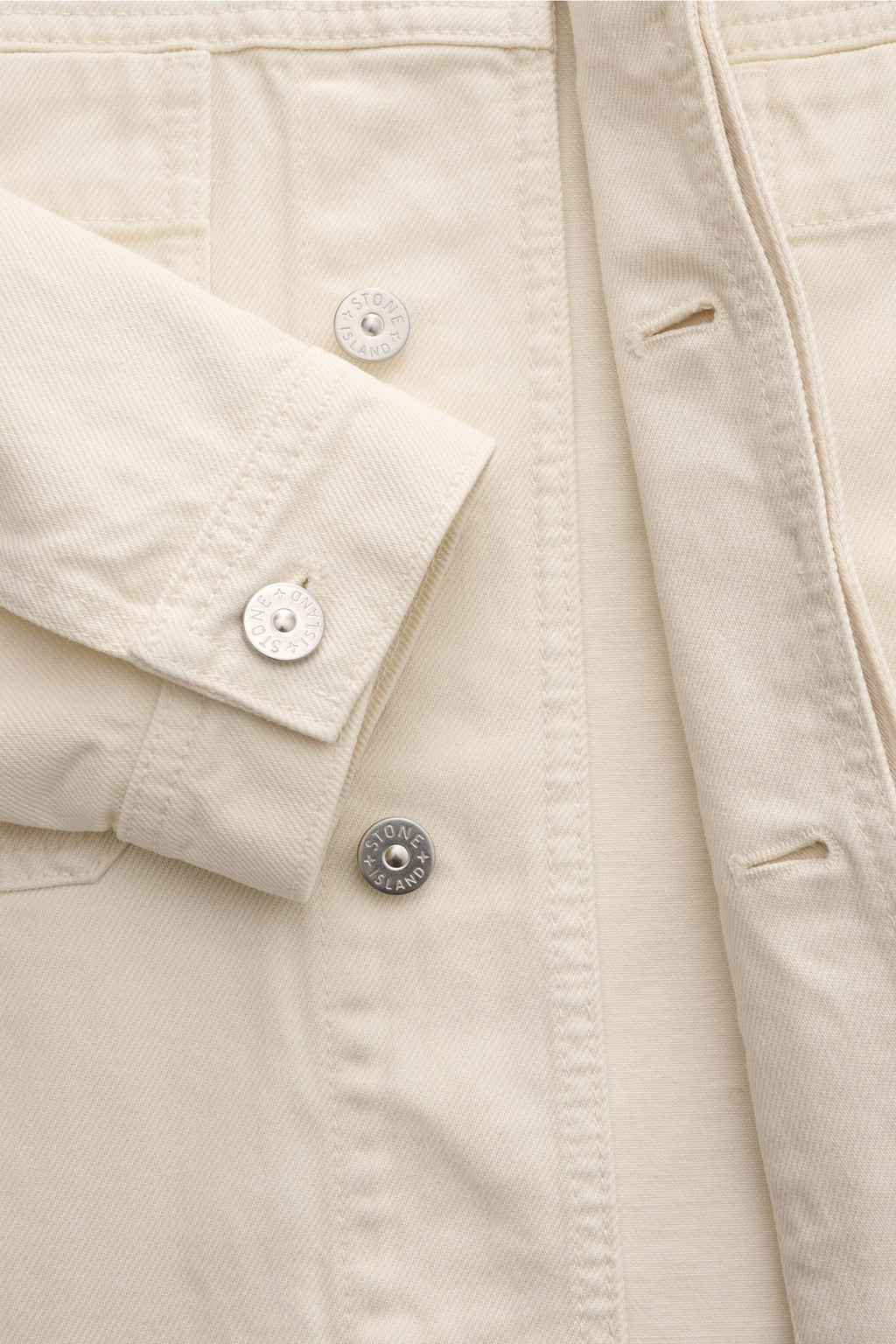 Stone Island Denim jacket 'Light Bull Denim-TC' - cream