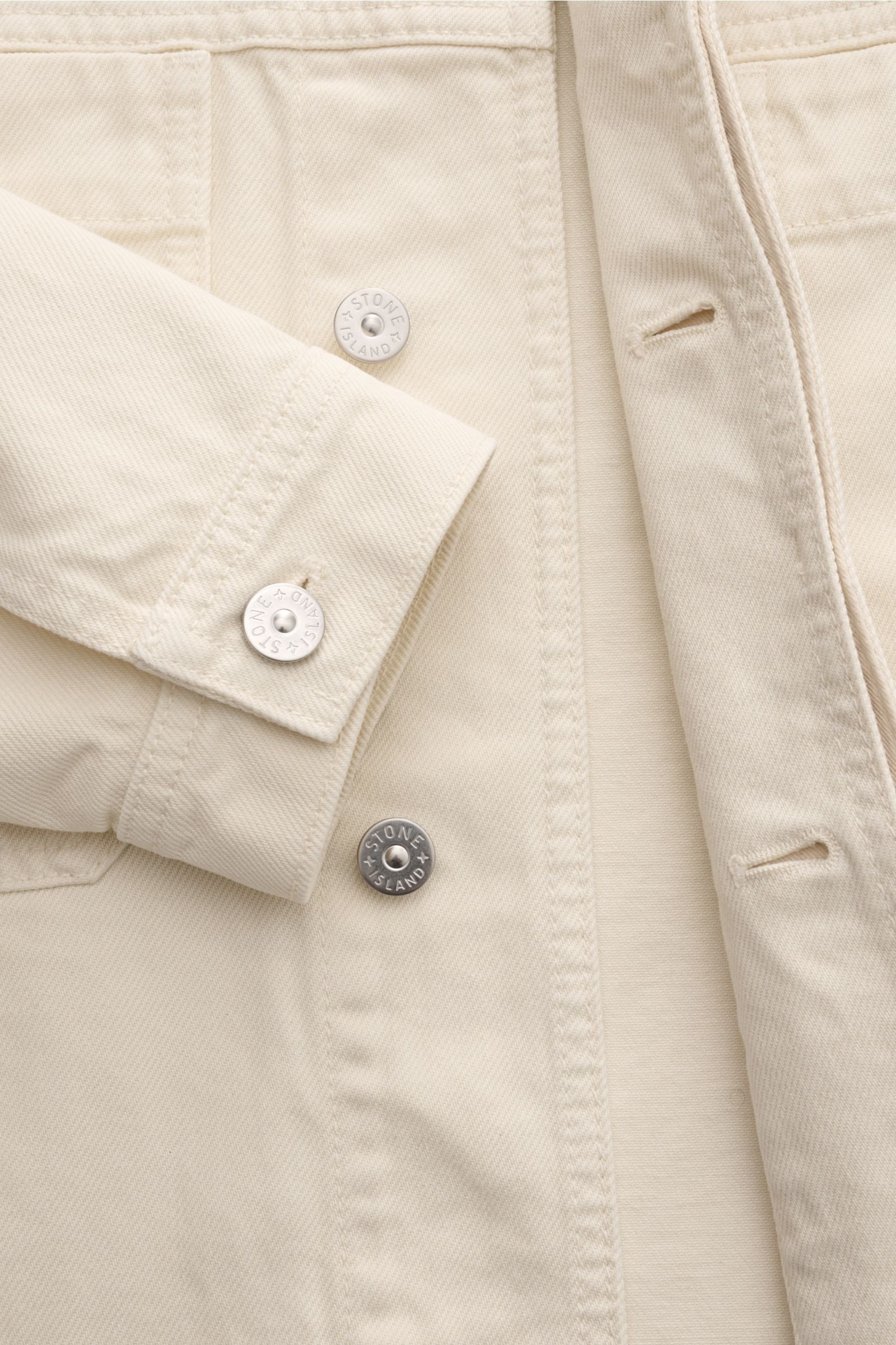 Stone Island Denim jacket 'Light Bull Denim-TC' - cream