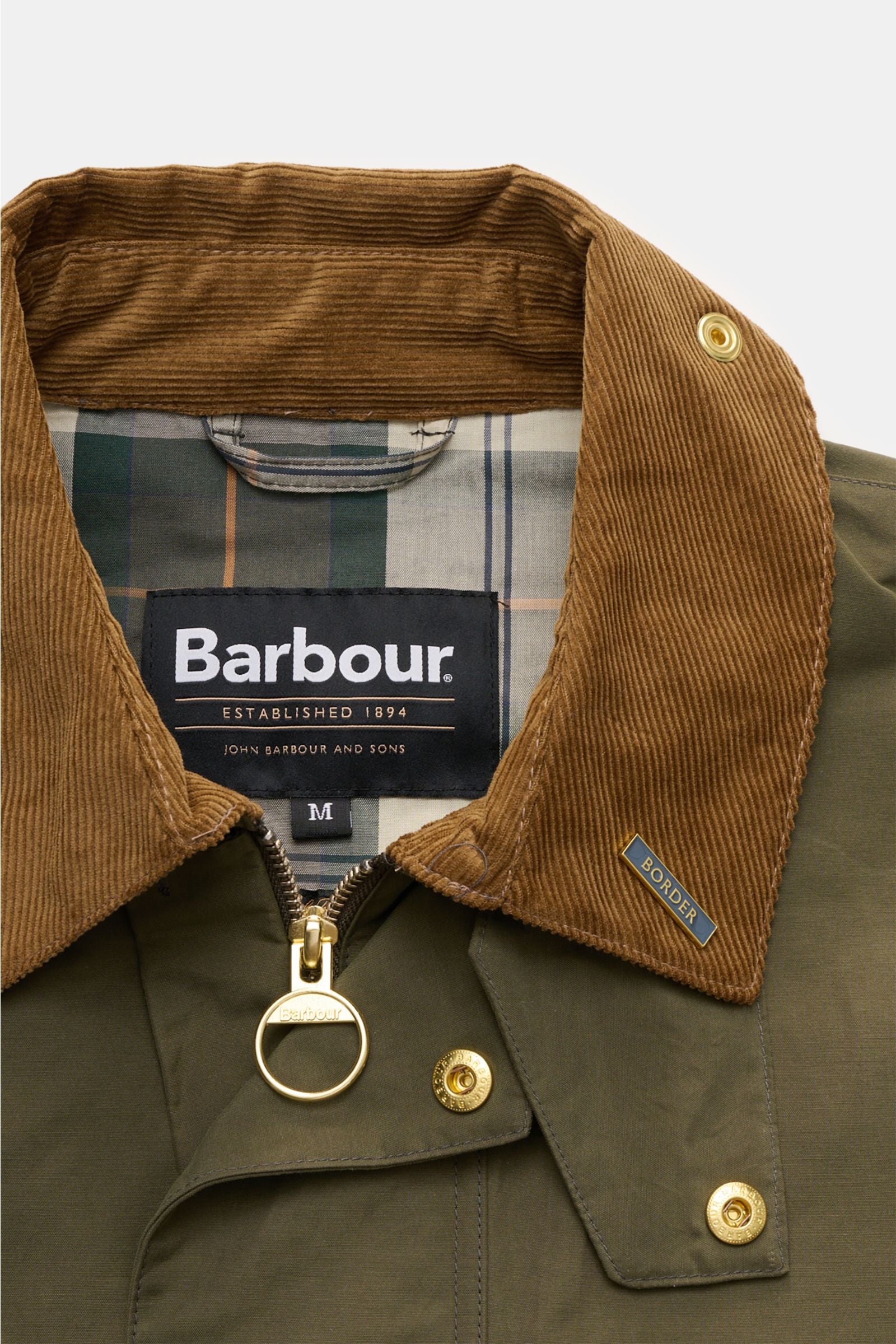 Barbour Waxed jacket 'Icons Border Casual' - olive